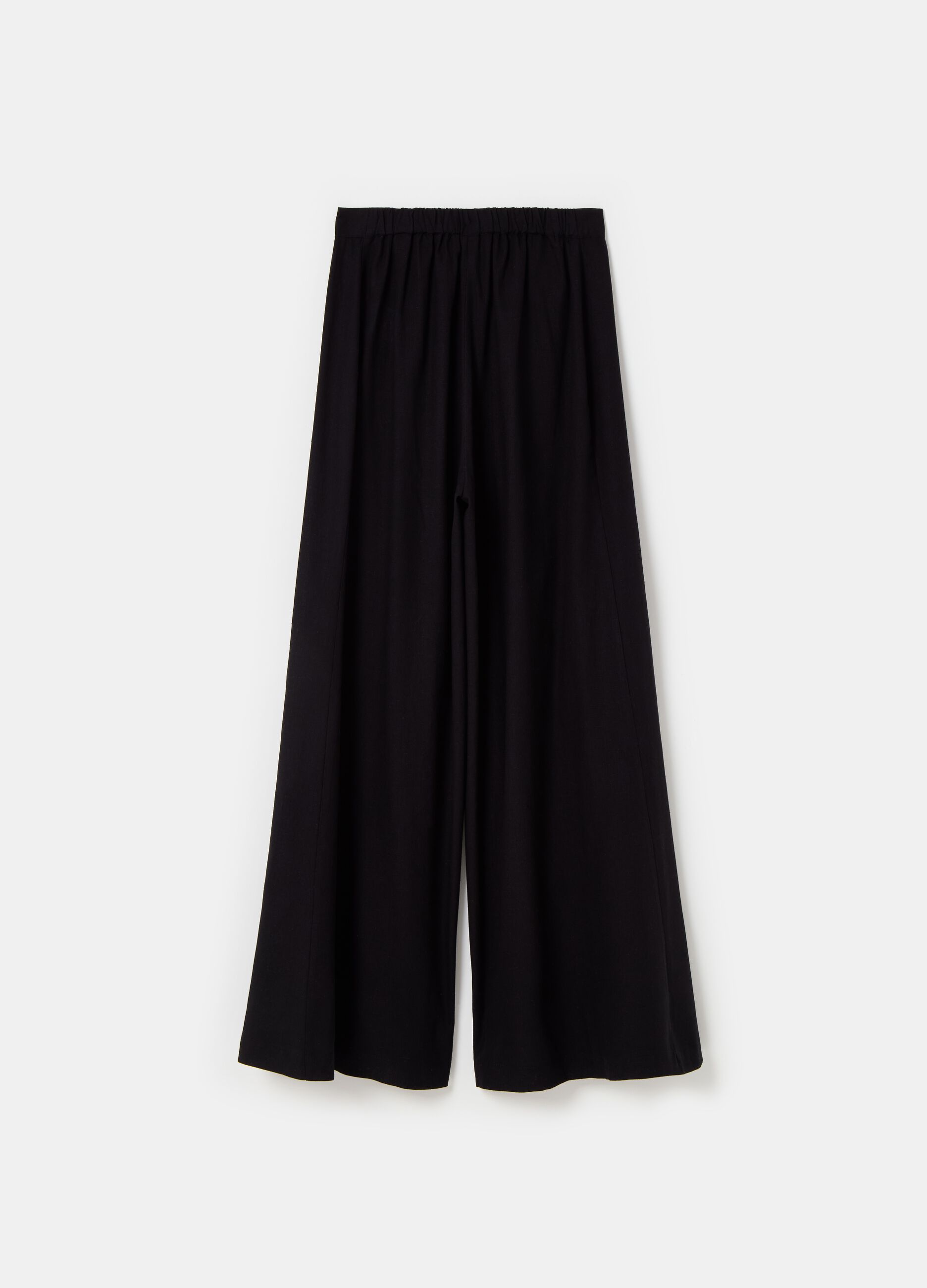 Flare-fit wide-leg trousers_4