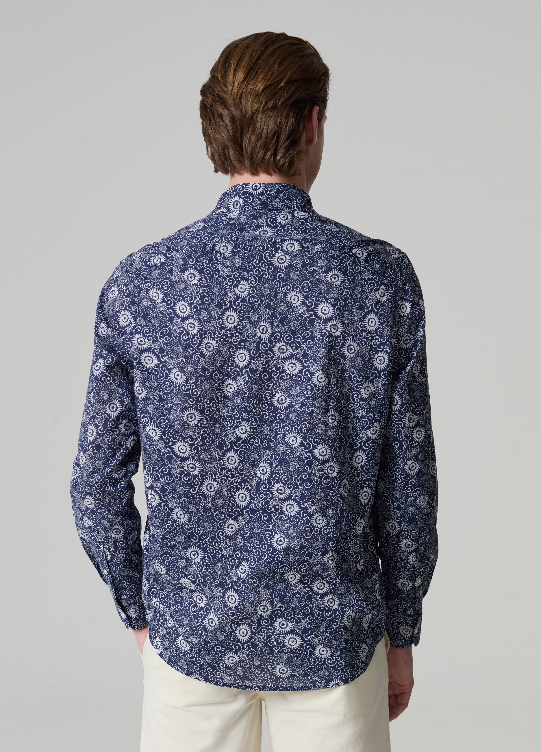 Floral pattern shirt in cotton_2