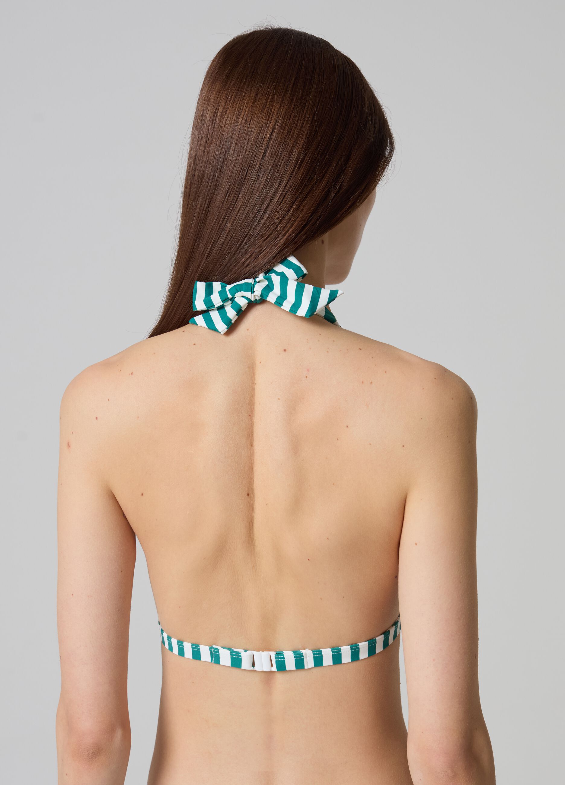 Halter neck striped bikini top_2