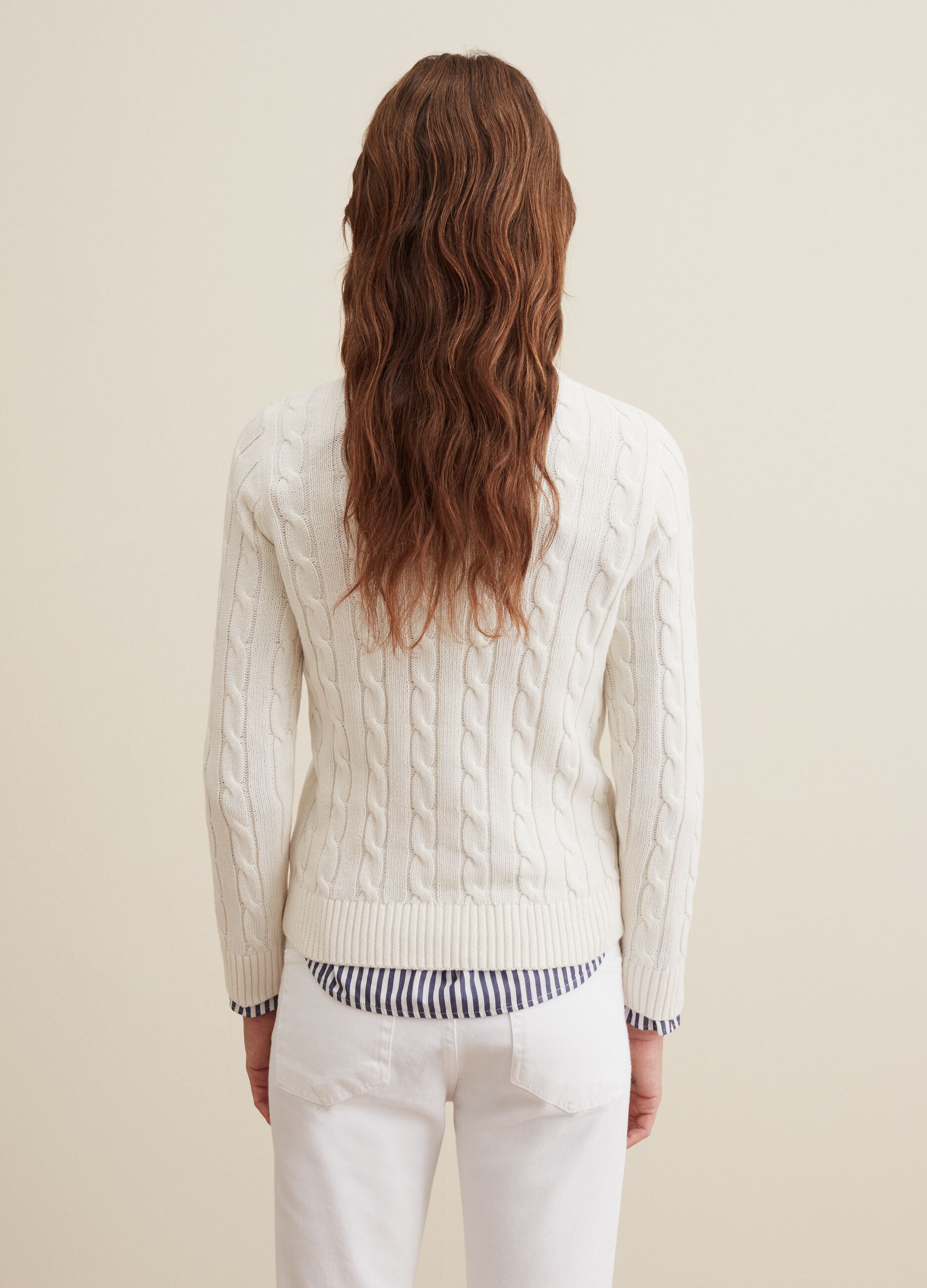 Cable knit crew-neck pullover_2