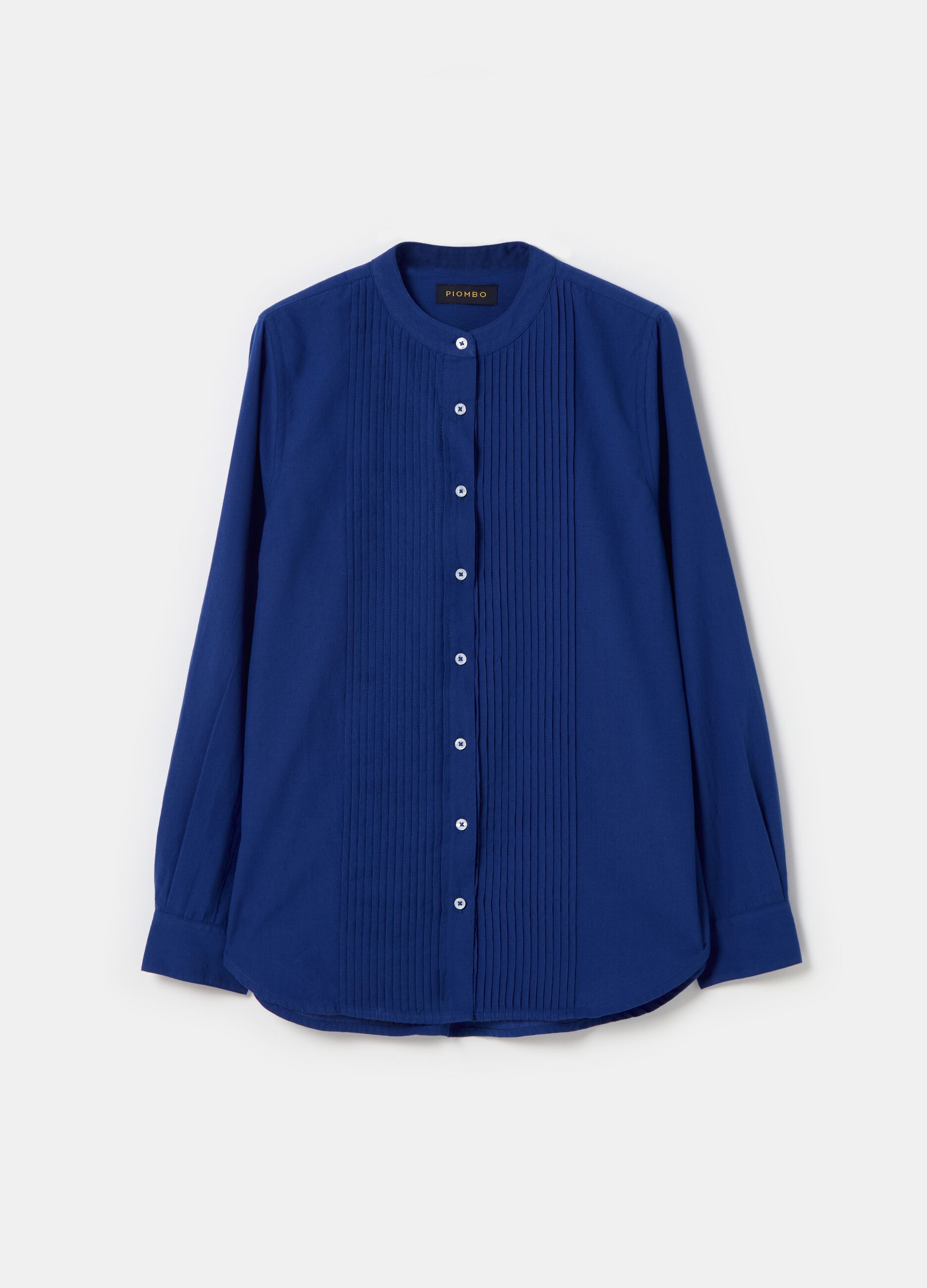 Chambray shirt with pleated detail_3