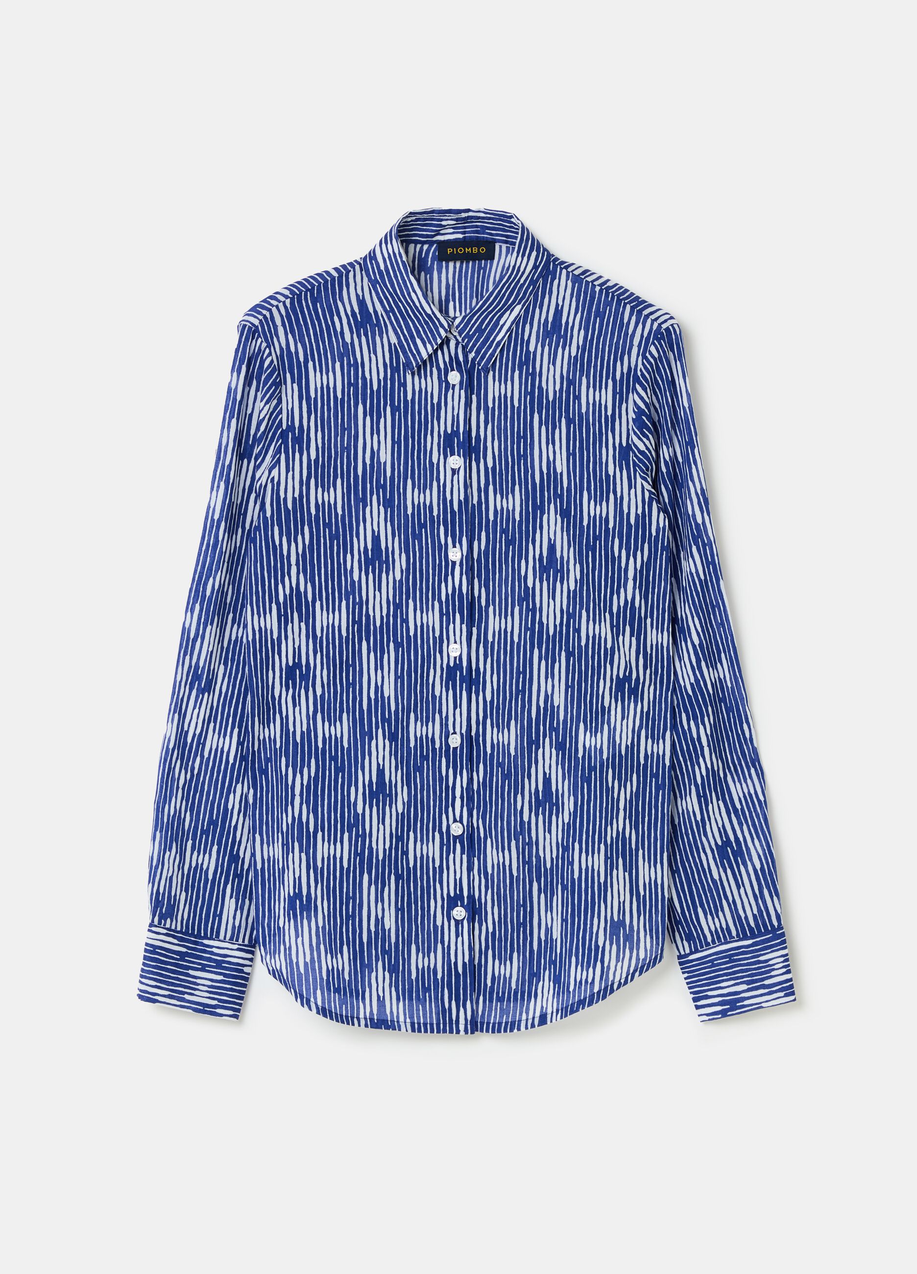 Cotton shirt with ikat print_3