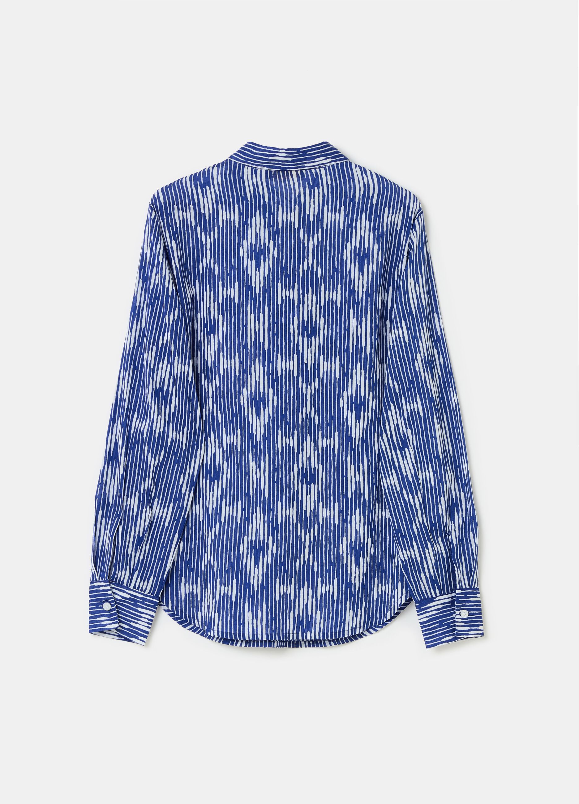 Cotton shirt with ikat print_4