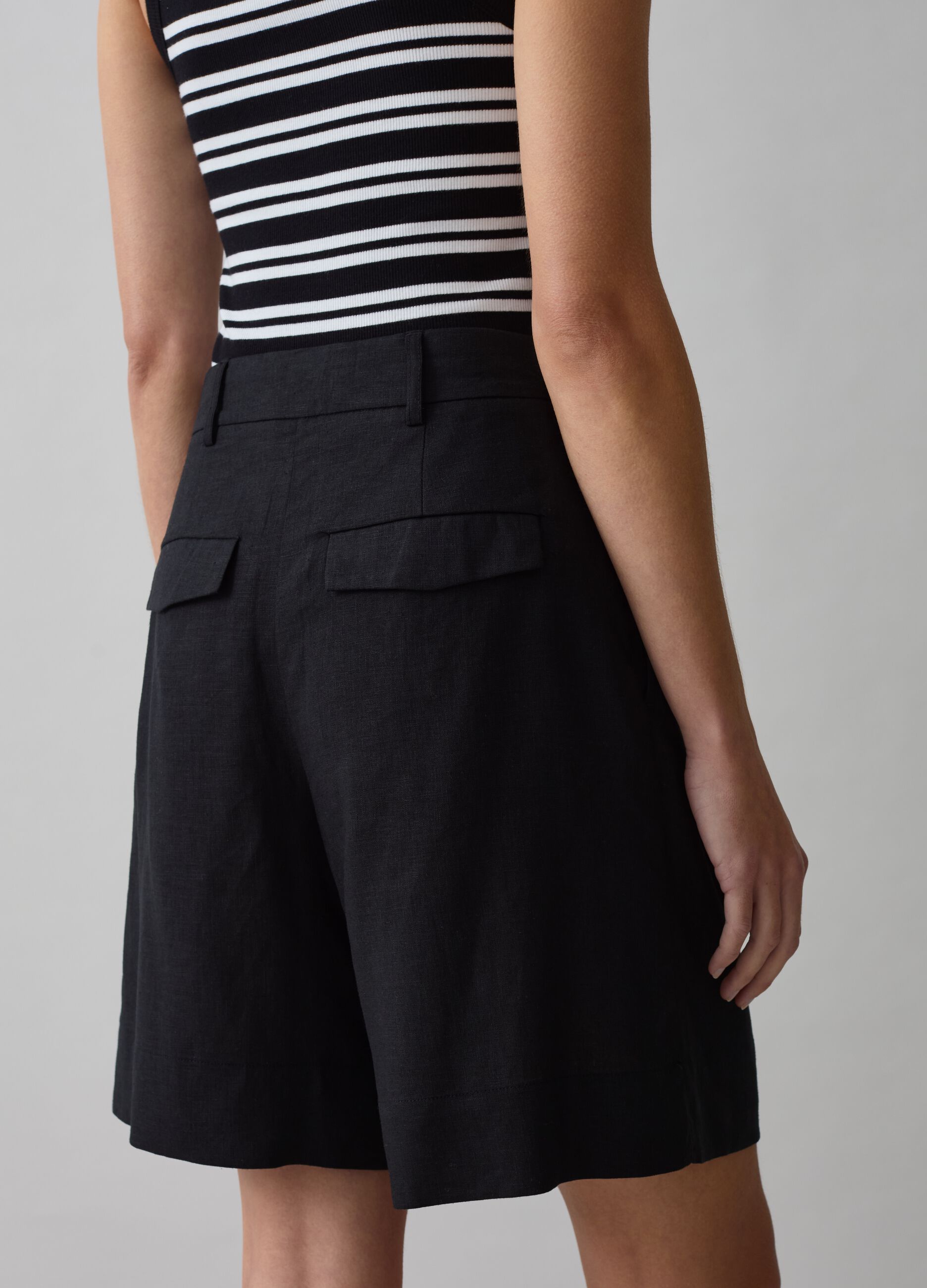 Contemporary shorts with pleating