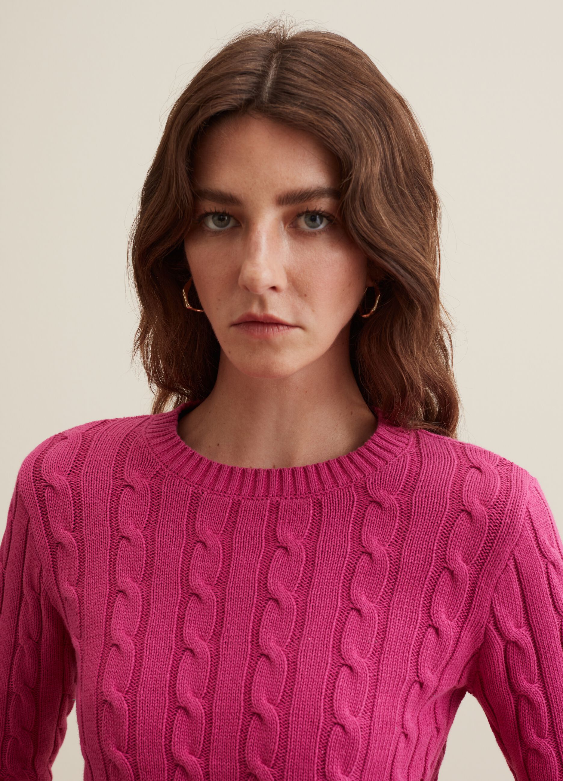 Cable knit crew-neck pullover_3