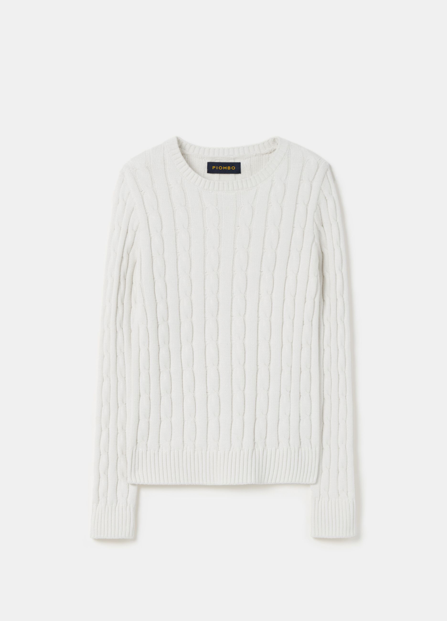 Ribbed pullover with cable-knit design_3