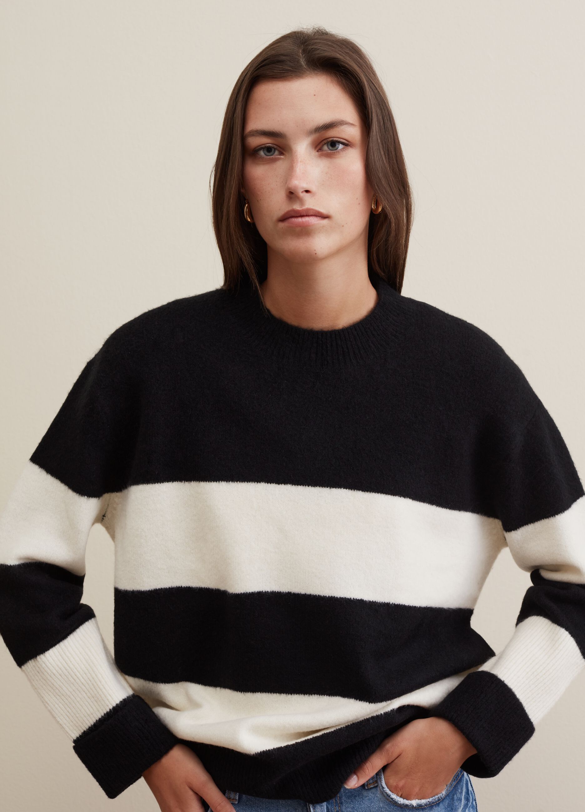 Oversized striped pullover_1