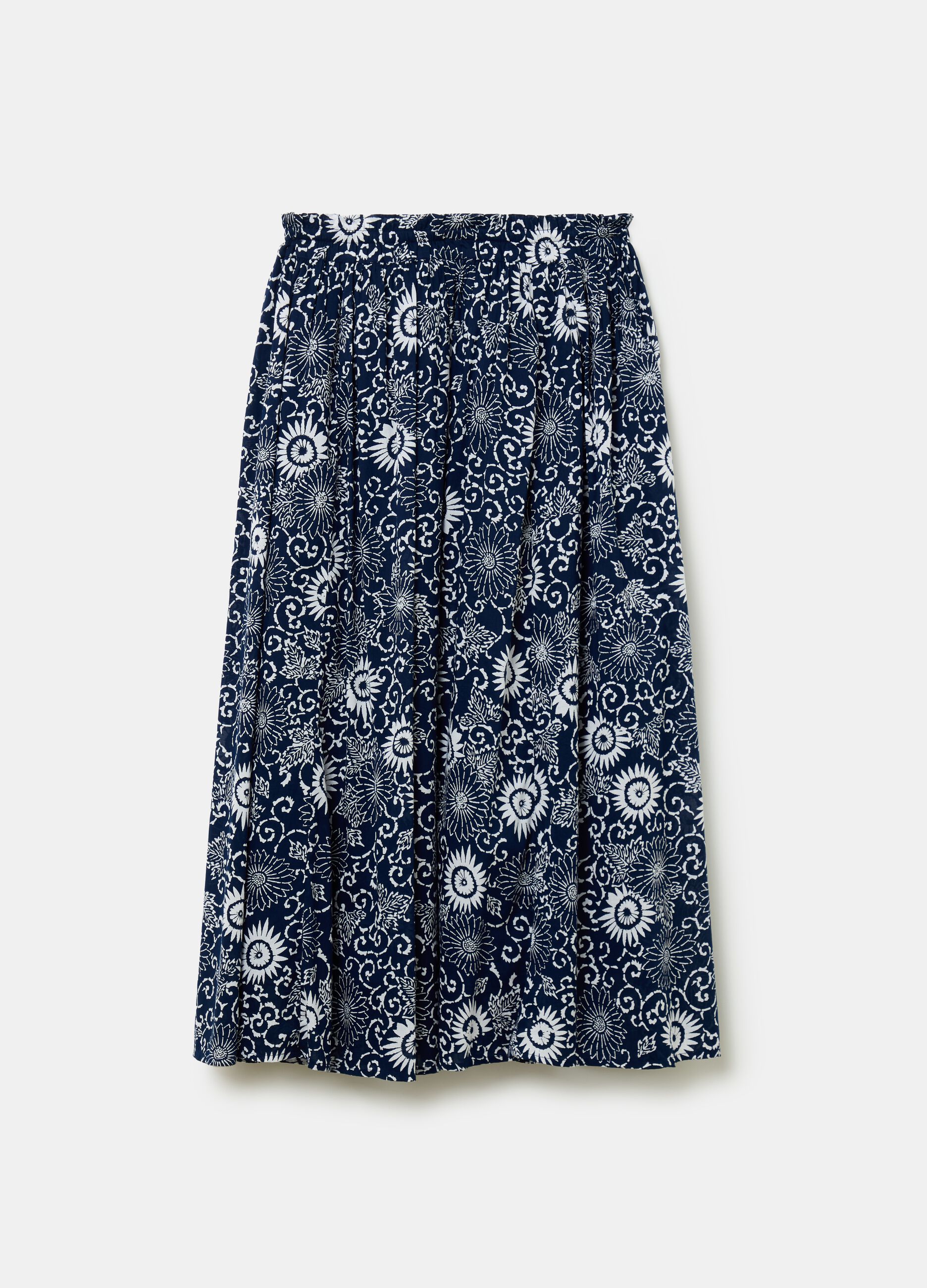 Full midi skirt with floral print_4