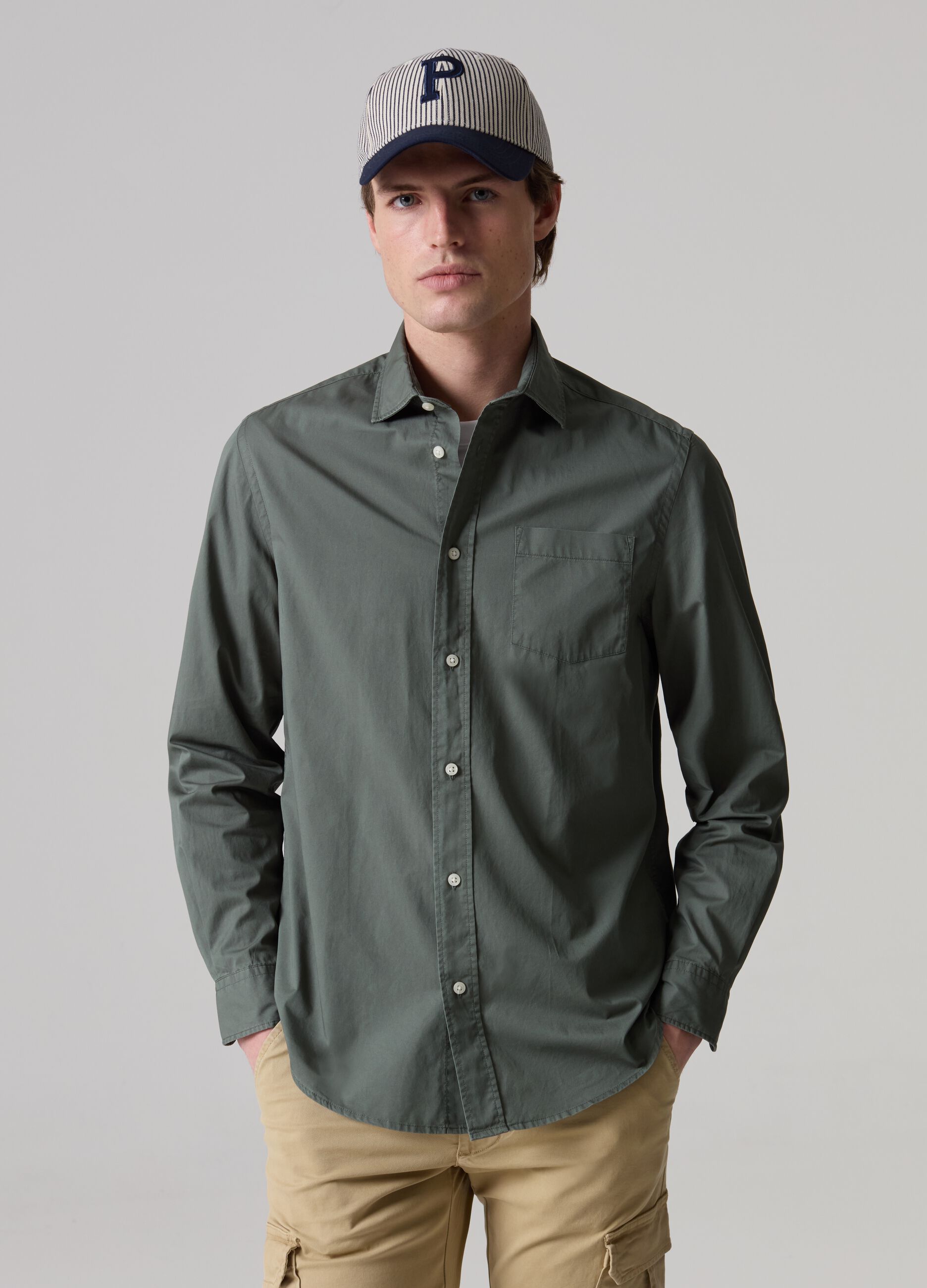 Cotton shirt with pocket_0