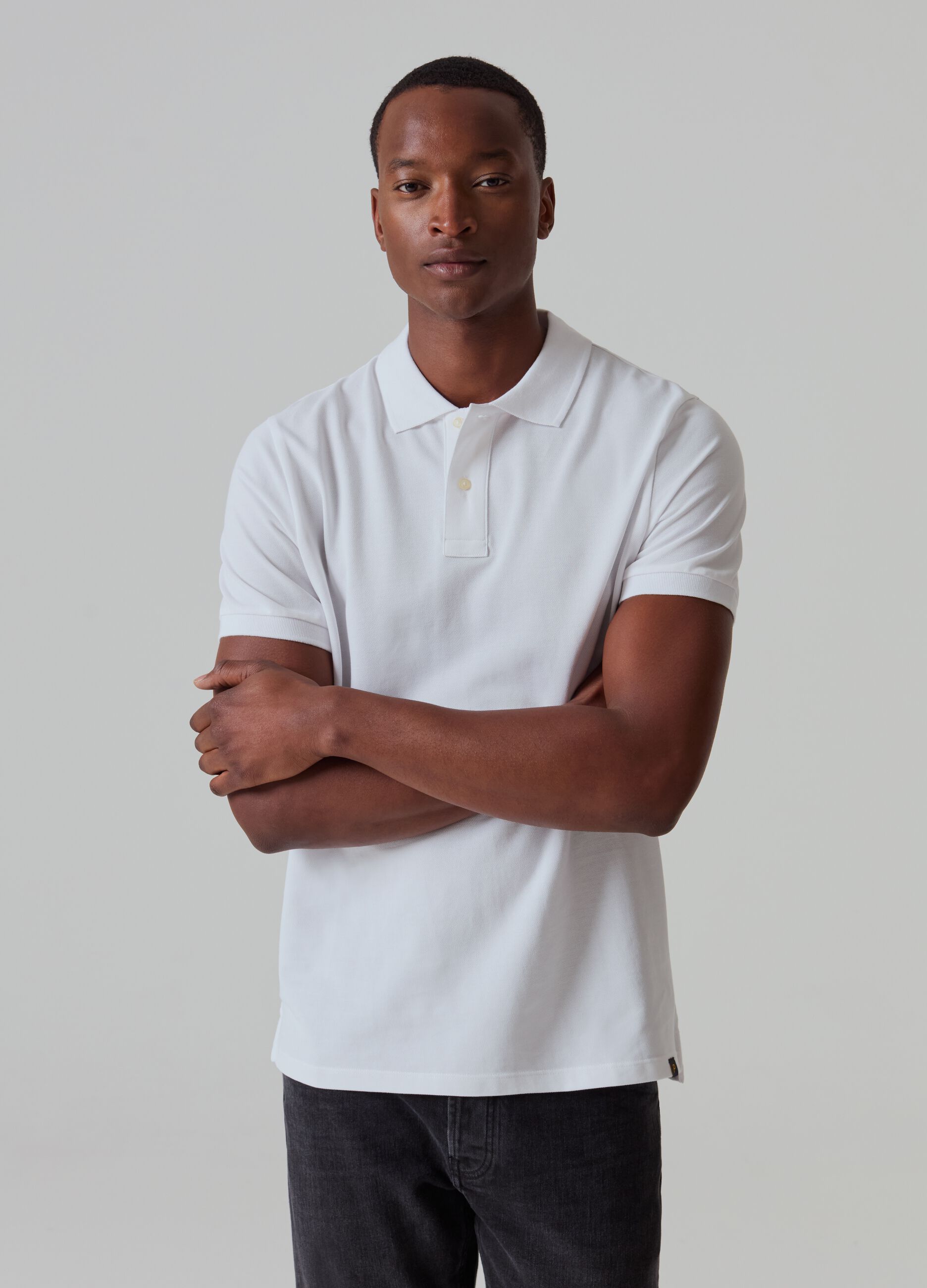 Supima cotton piquet polo shirt_0