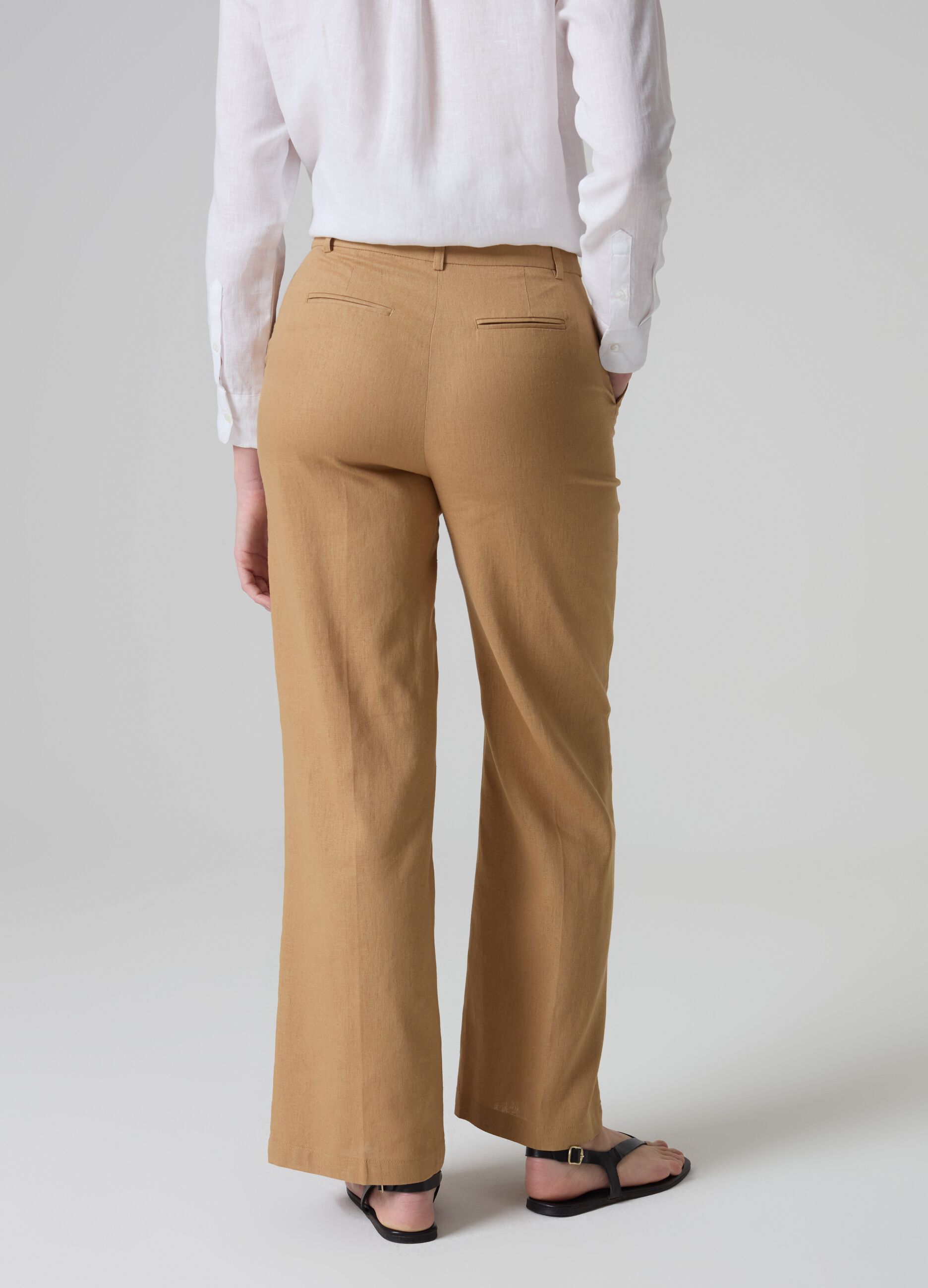 Contemporary wide-leg palazzo trousers