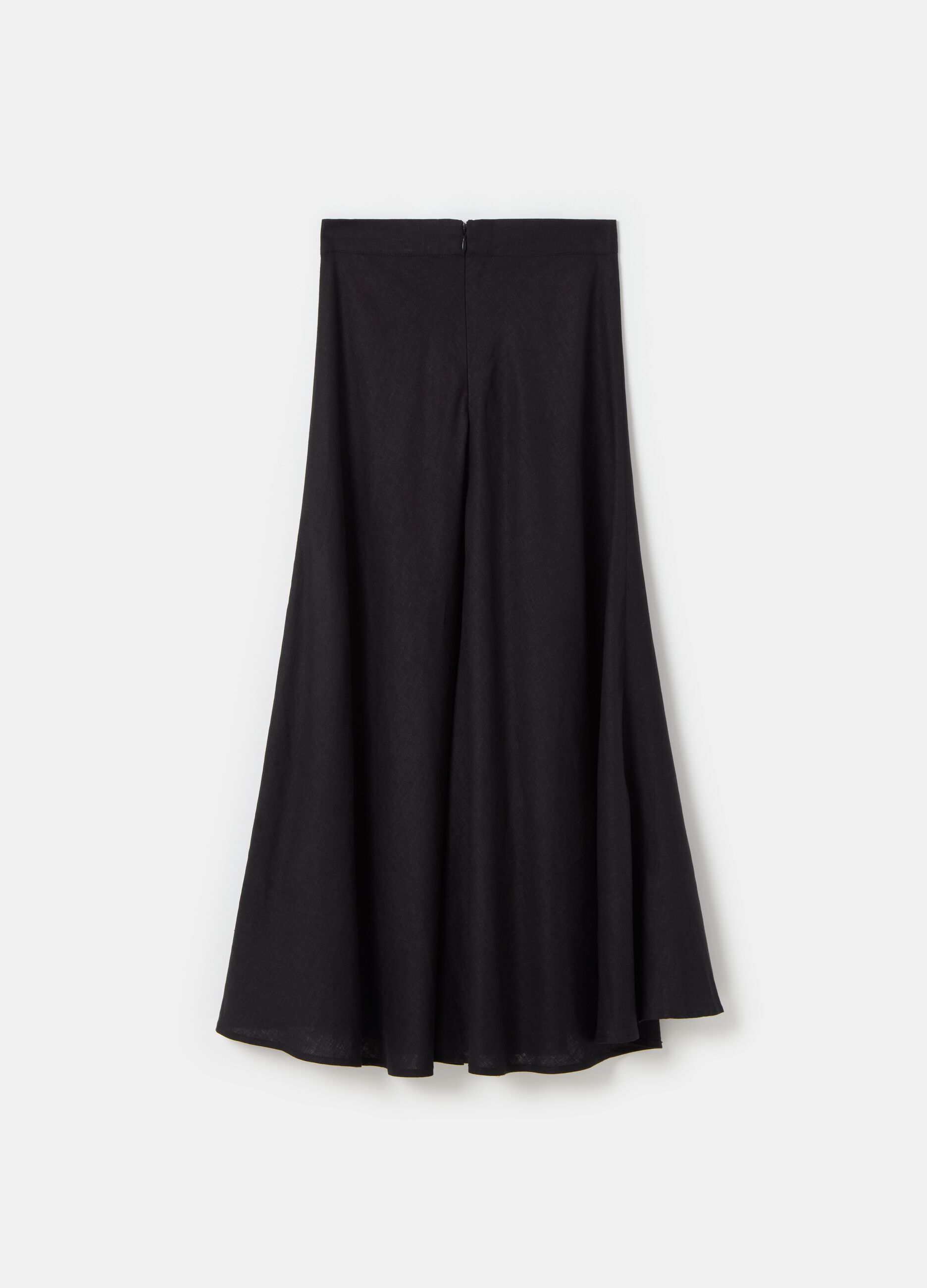 Contemporary long skirt in linen and viscose_3