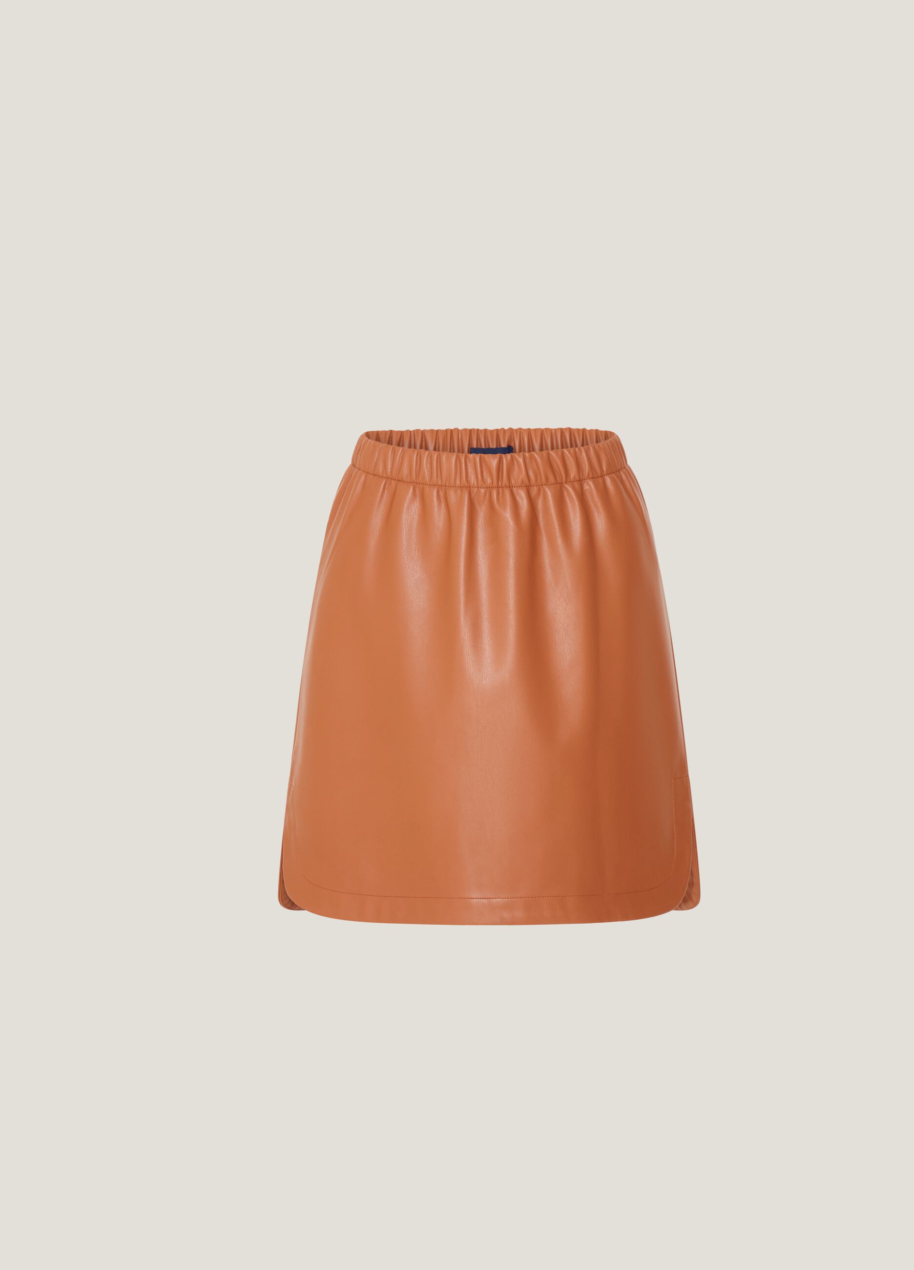 Glossy-effect miniskirt