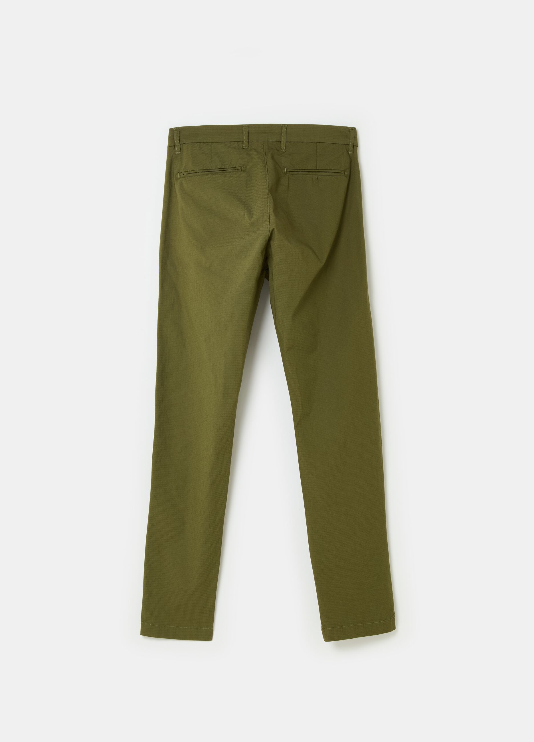 Chino trousers with ripstop weave_4