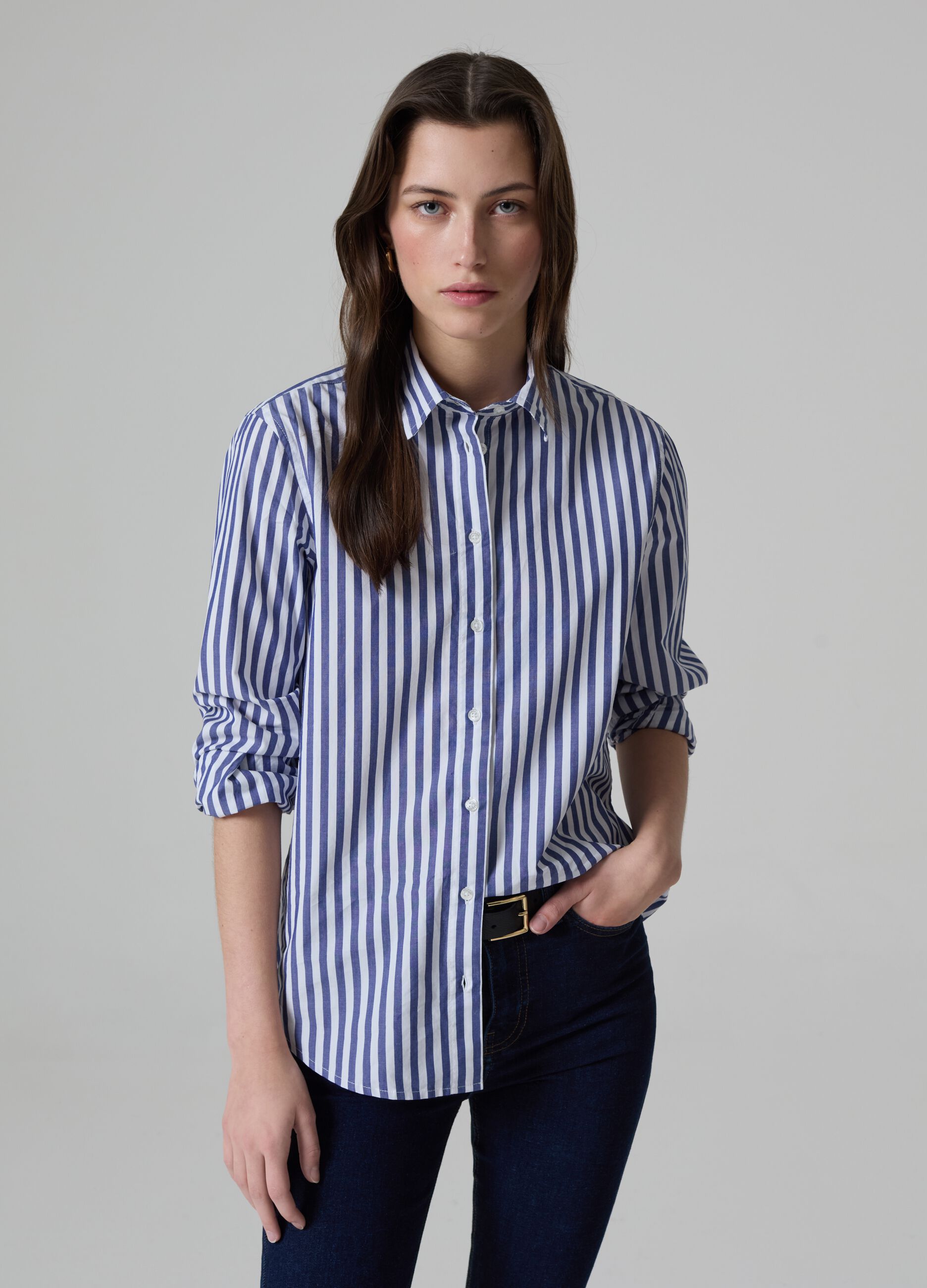 Cotton shirt with regular fit_0