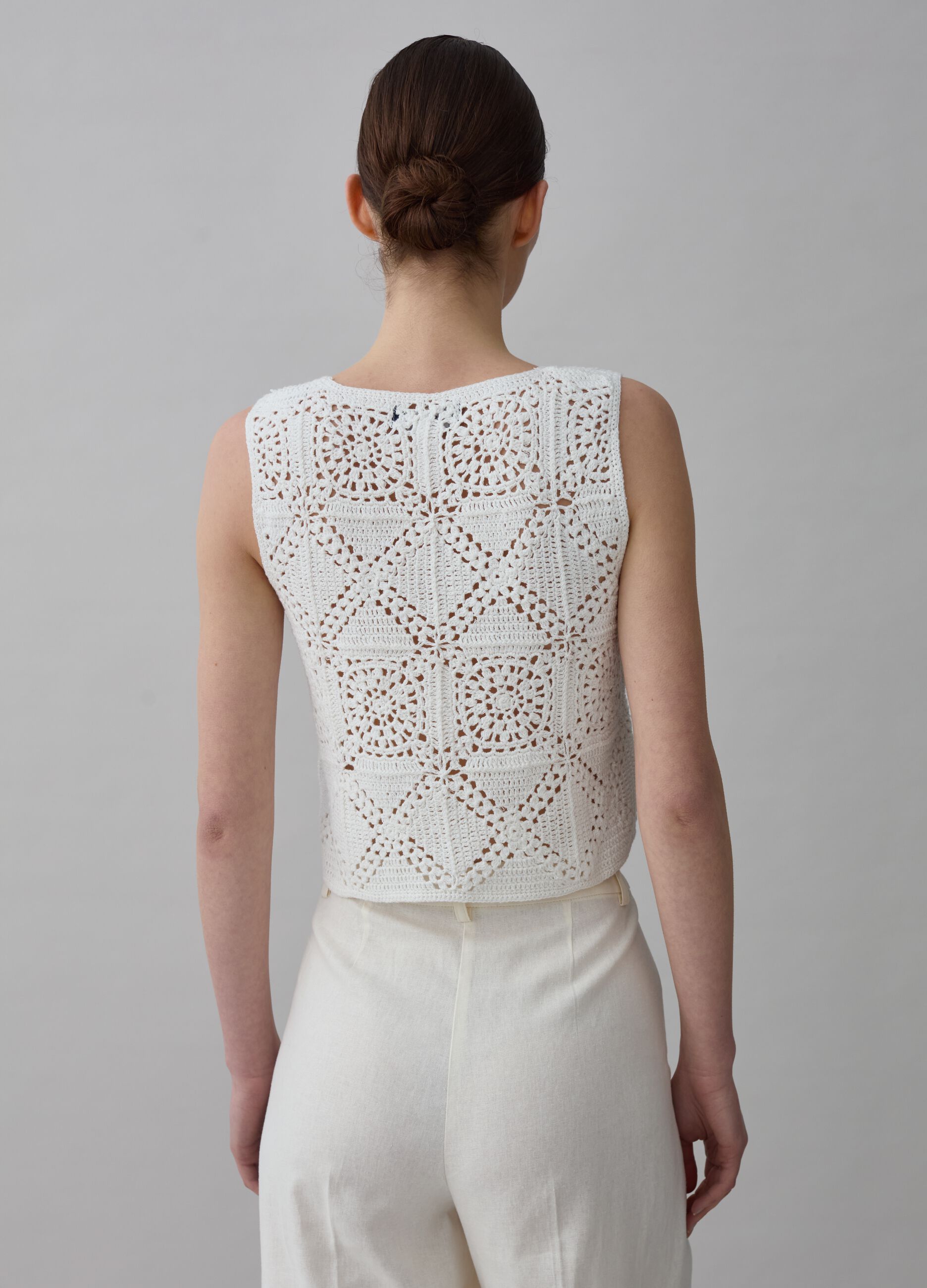 Contemporary crochet tank top