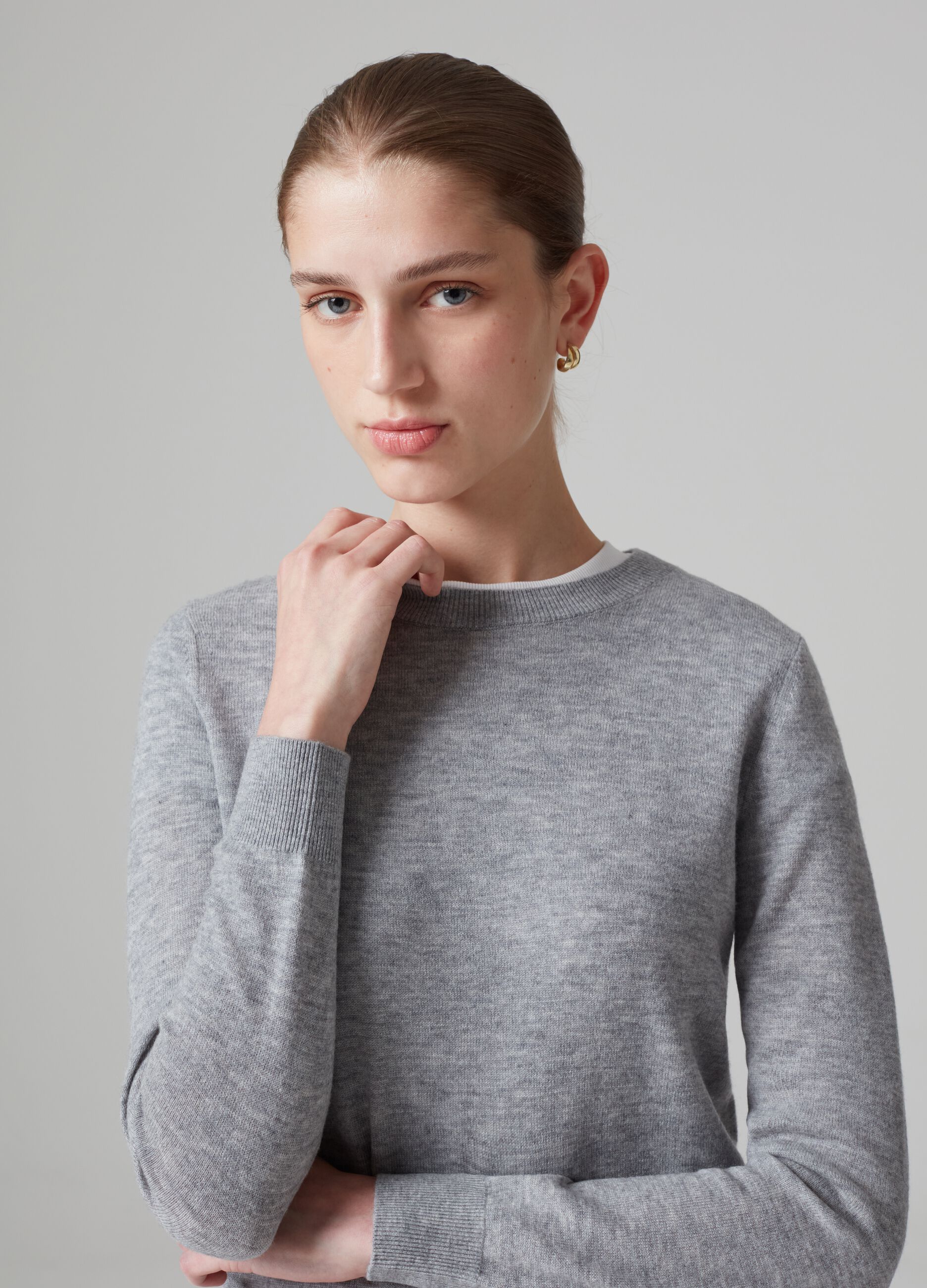 Wool top with round neck_0