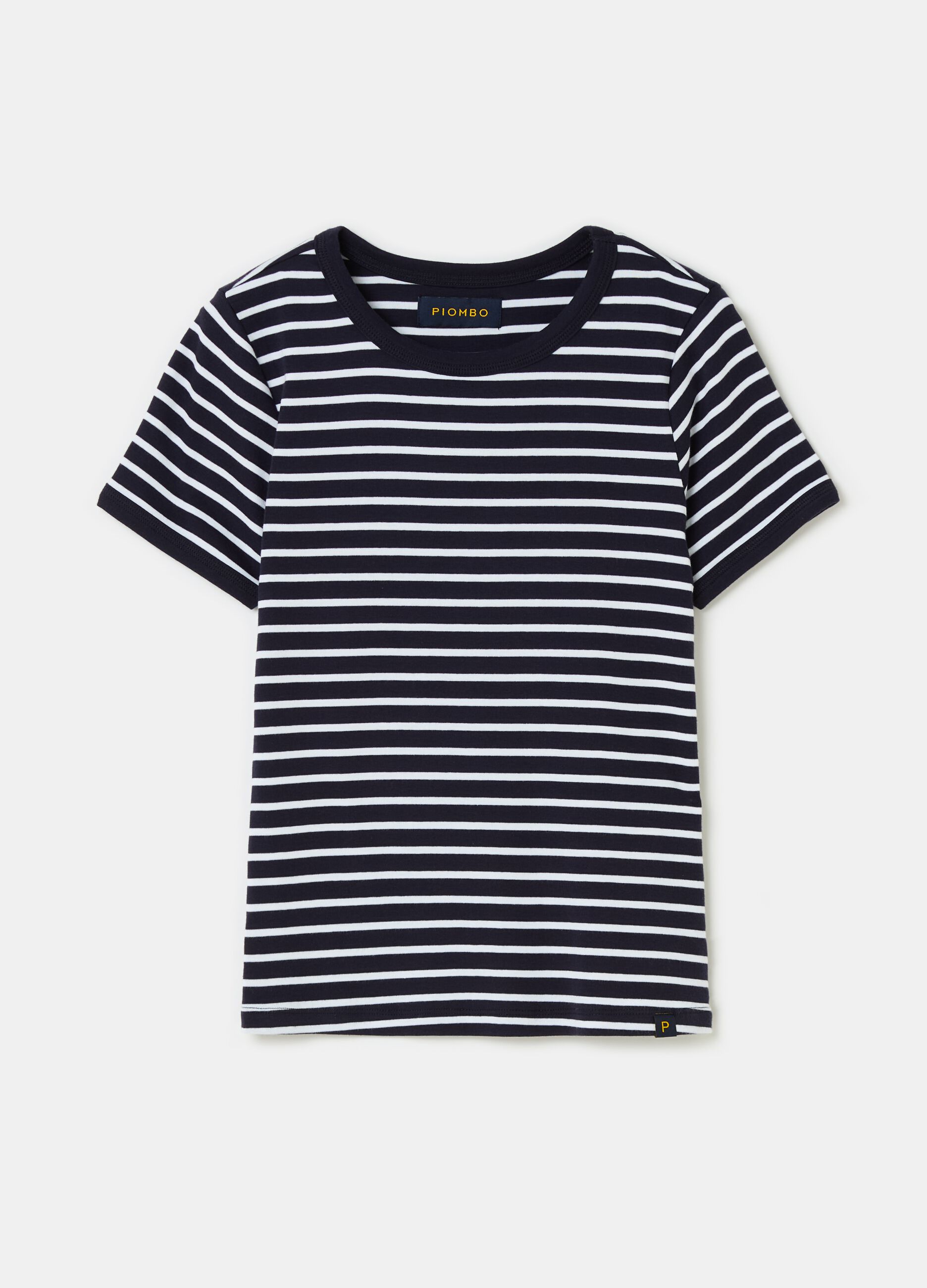 Striped T-shirt in stretch cotton_3