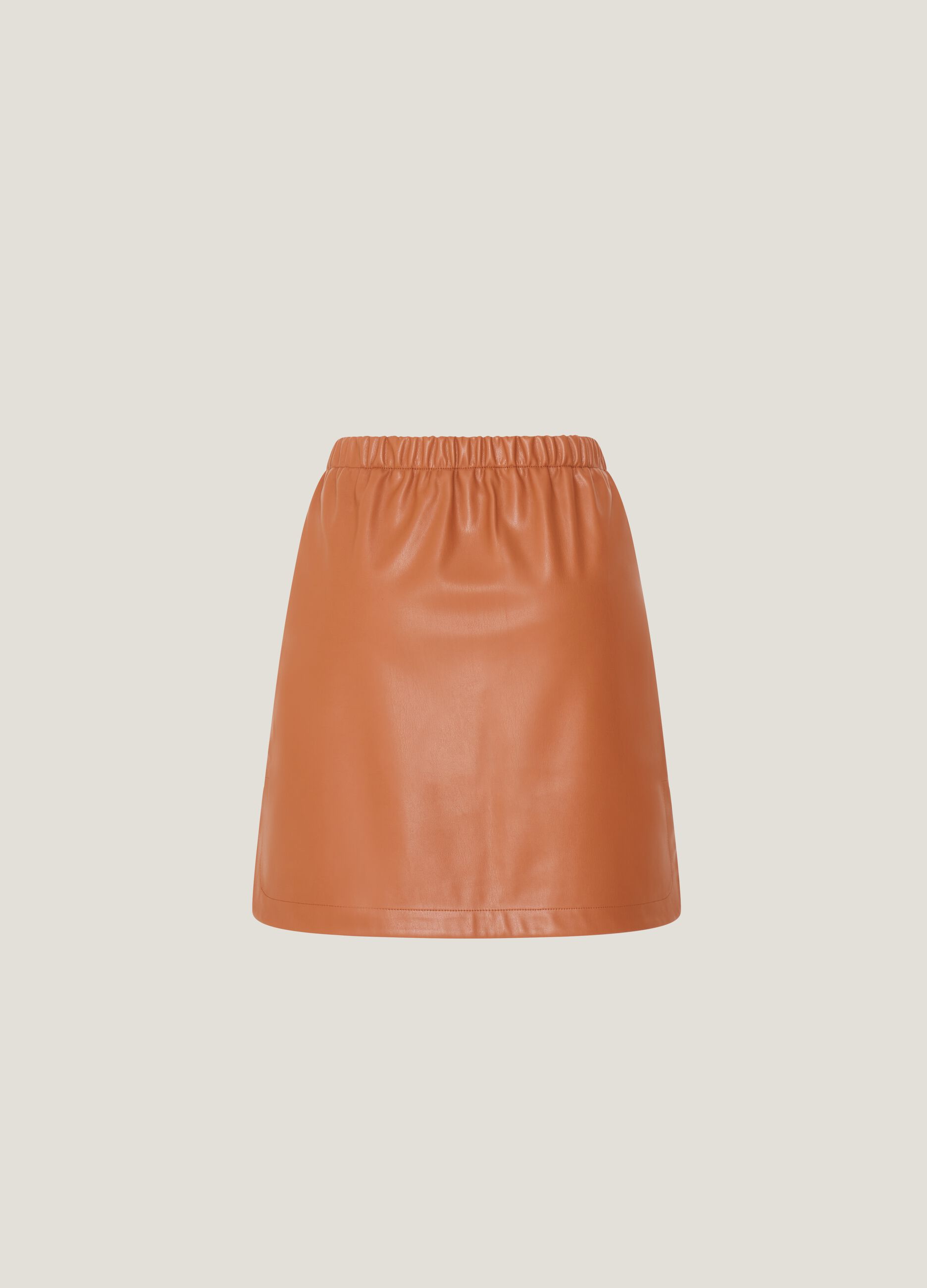 Glossy-effect miniskirt