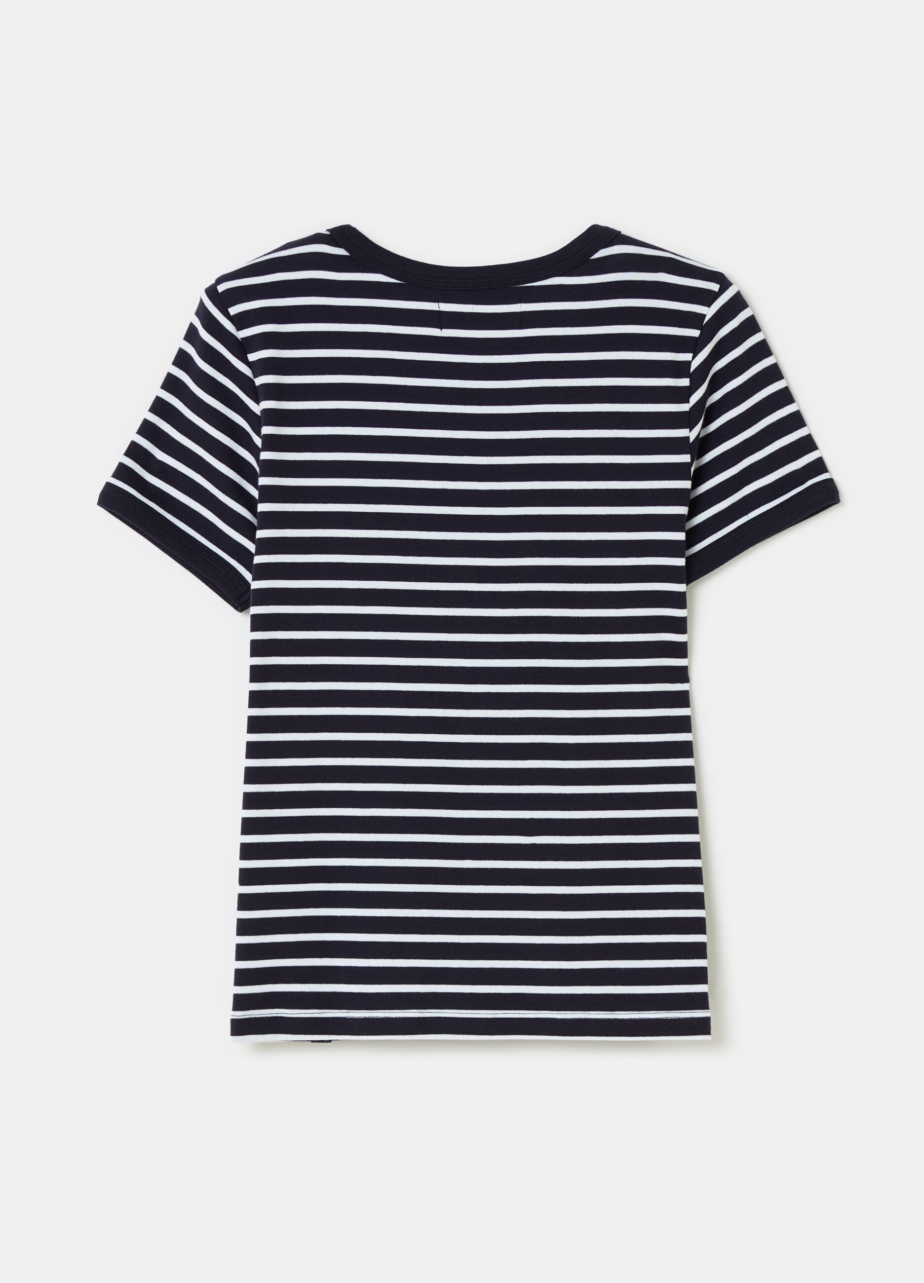 Striped T-shirt in stretch cotton_4