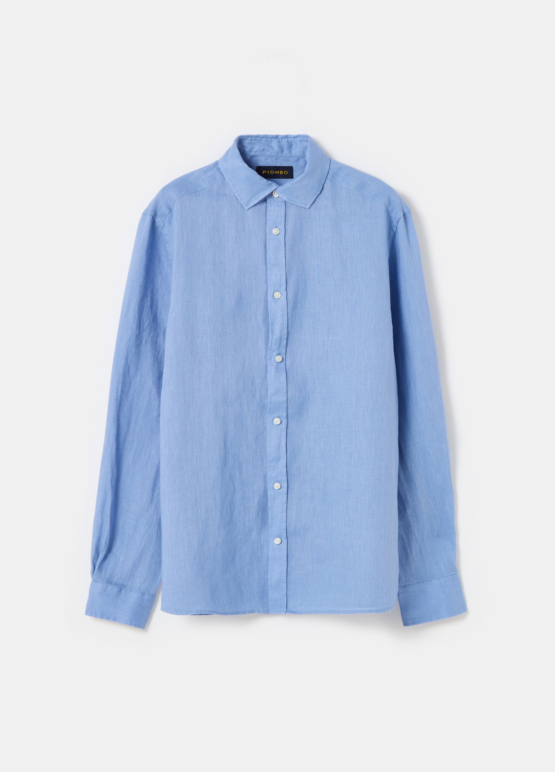 Solid colour linen shirt