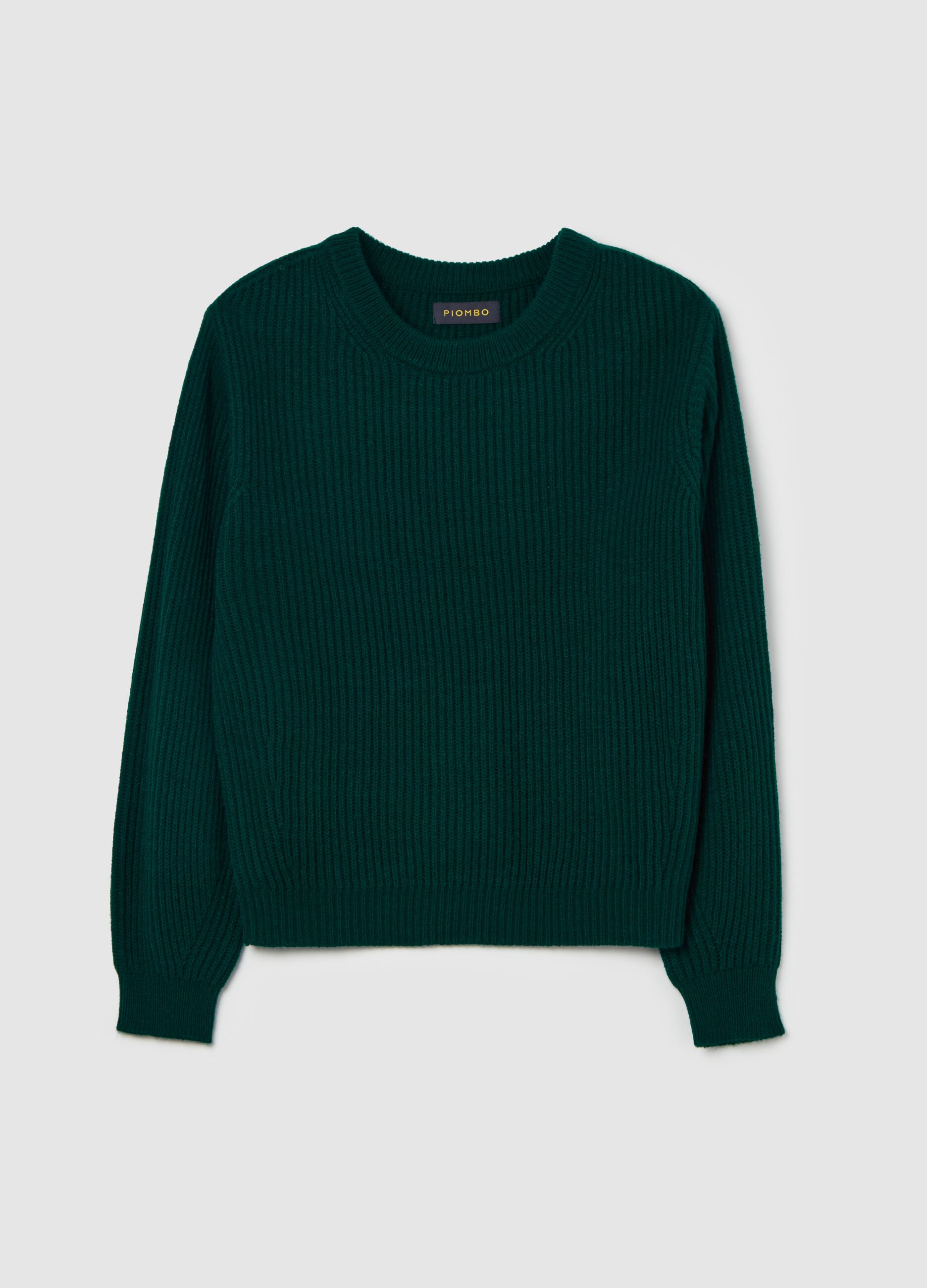 Ribbed pullover with round neckline_4