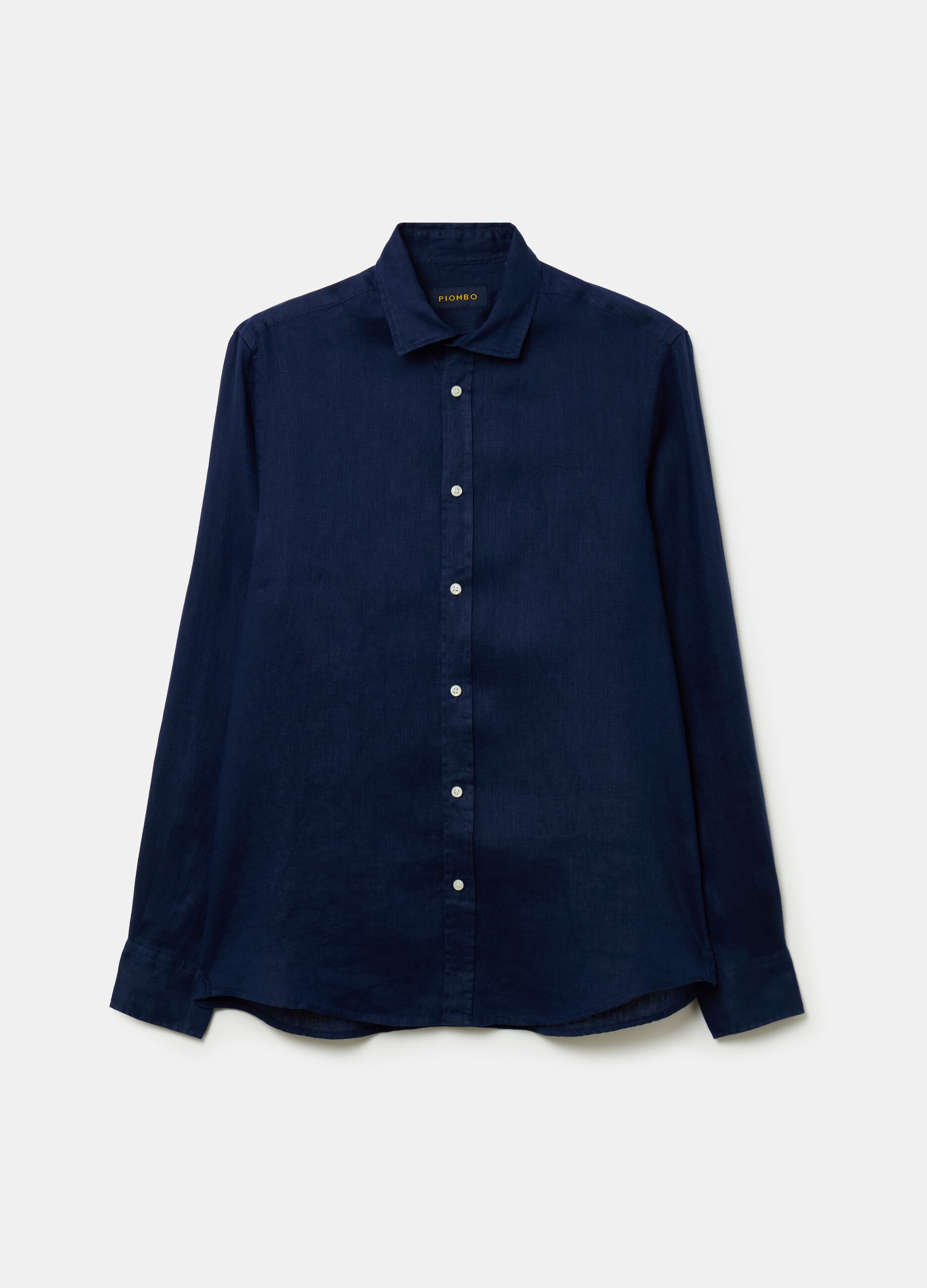 Solid colour linen shirt_3