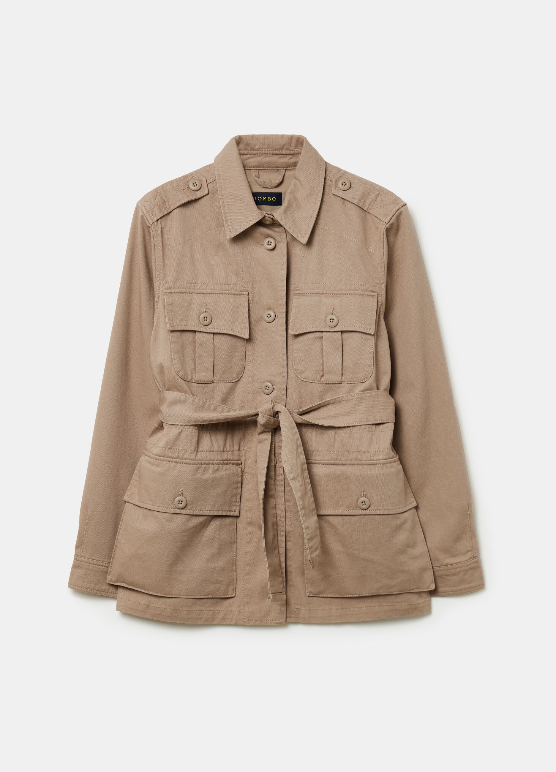 Safari jacket with buttons and belt_3