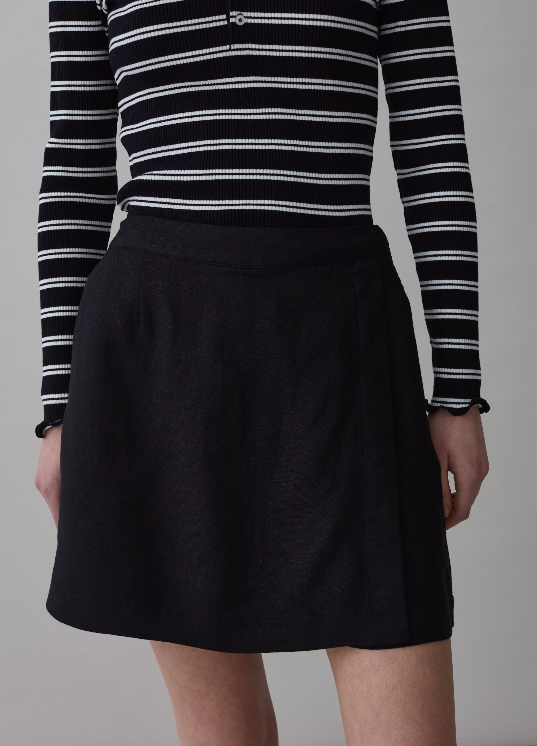 Linen and viscose skort_1