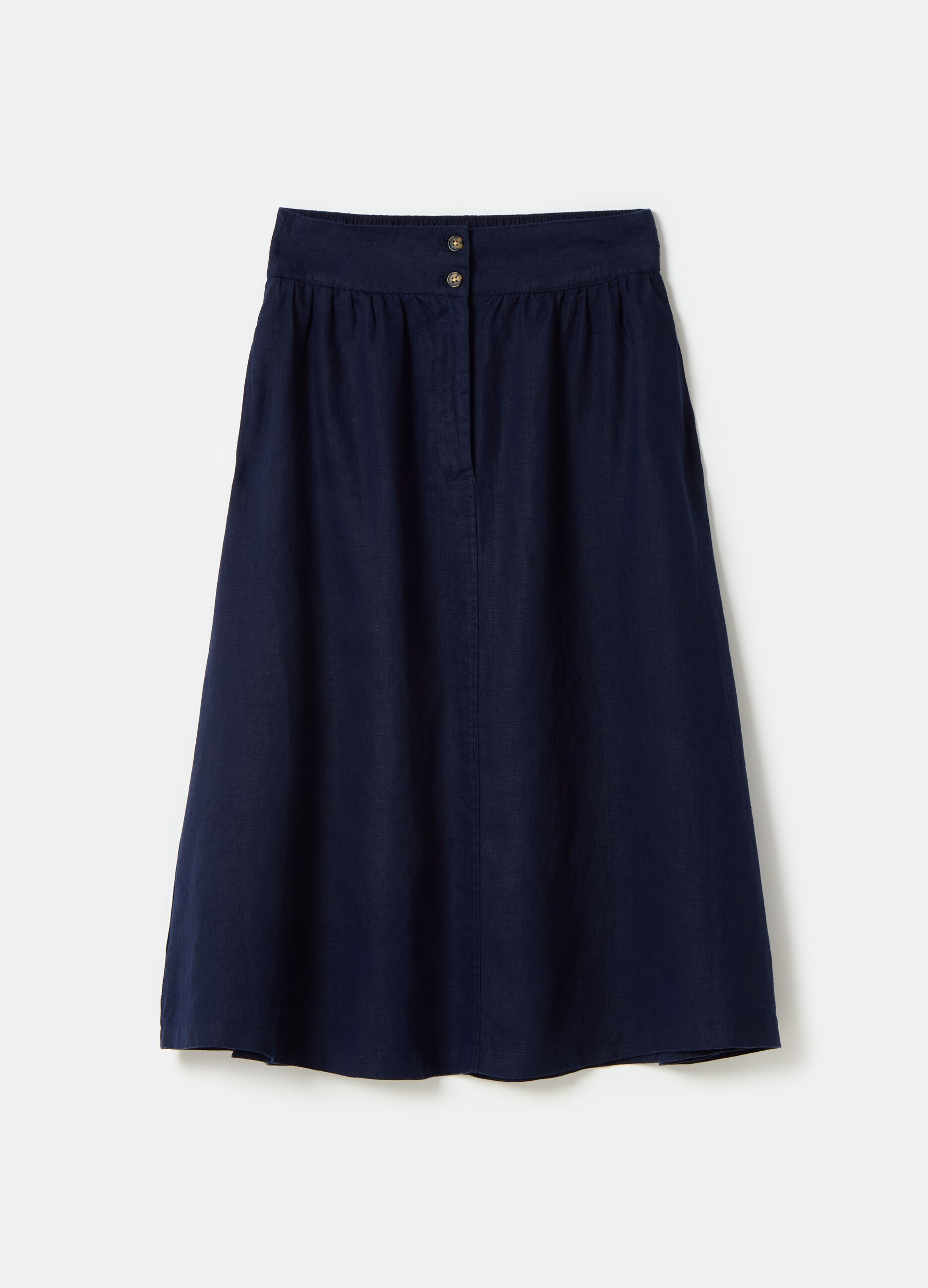 Midi skirt in linen_3