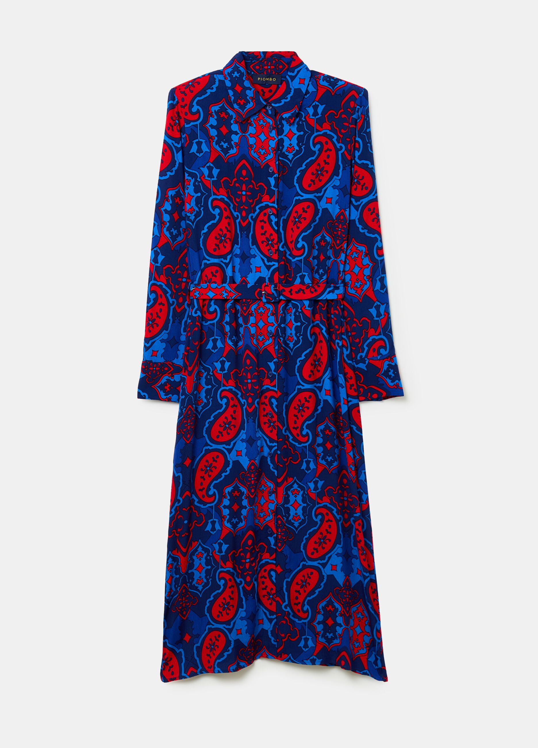 Long shirt dress with paisley print_3