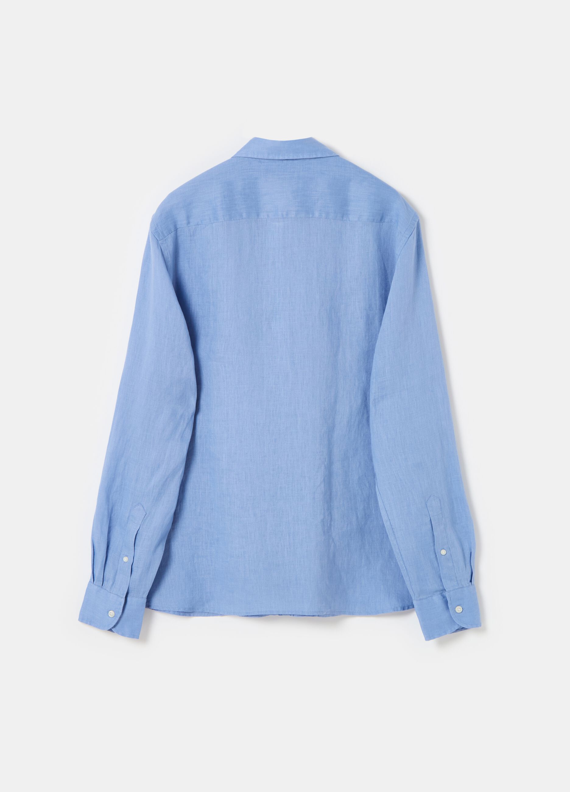 Solid colour linen shirt