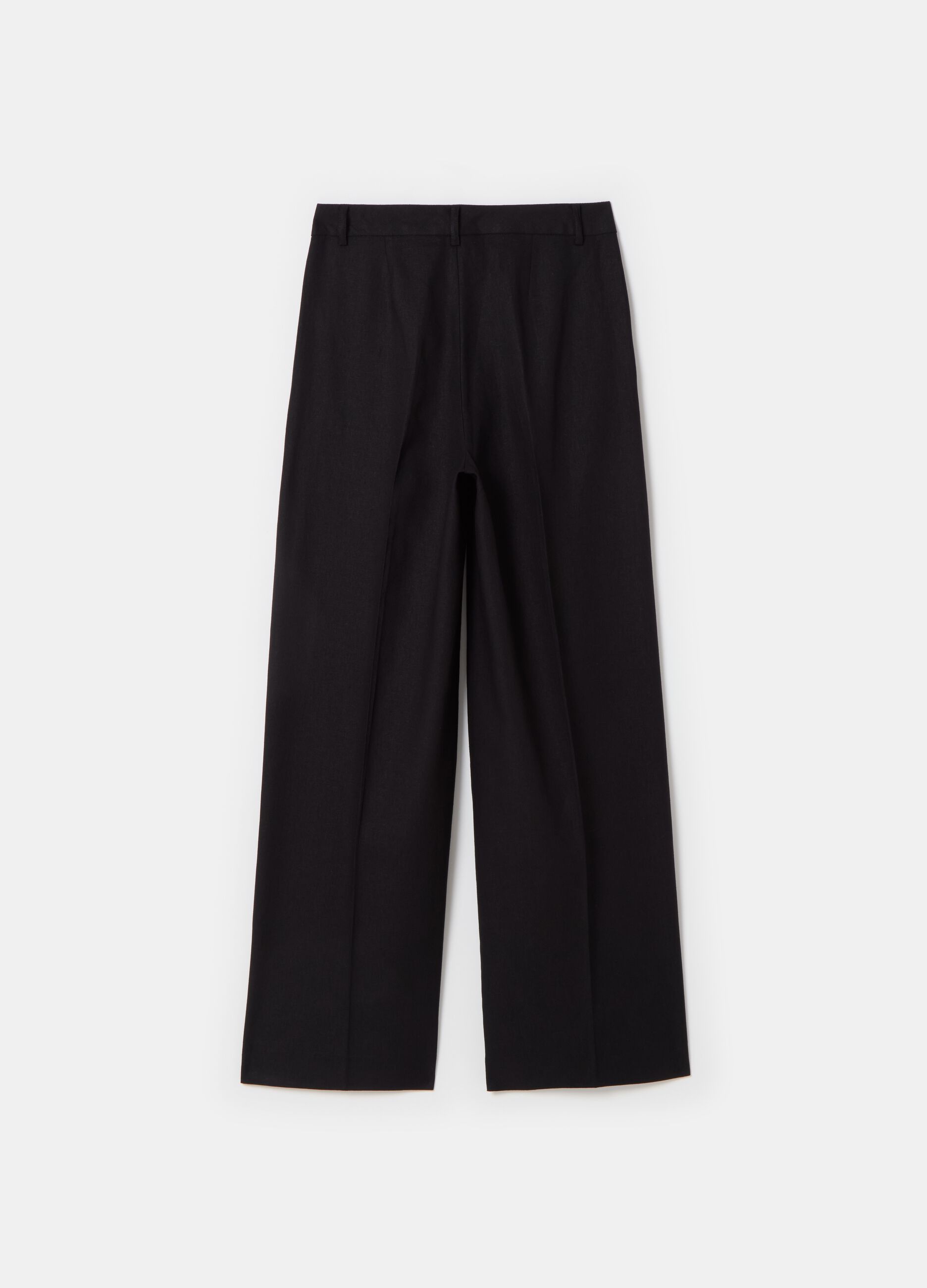 Contemporary wide-leg palazzo trousers