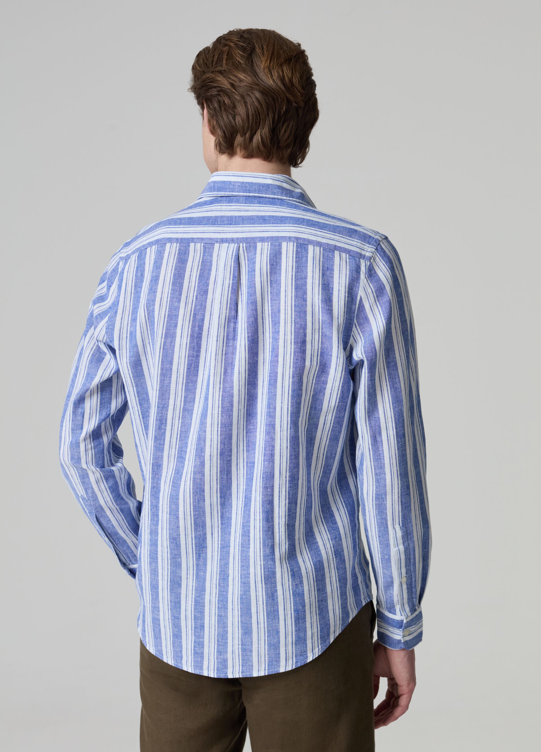 Striped linen and cotton shirt_2