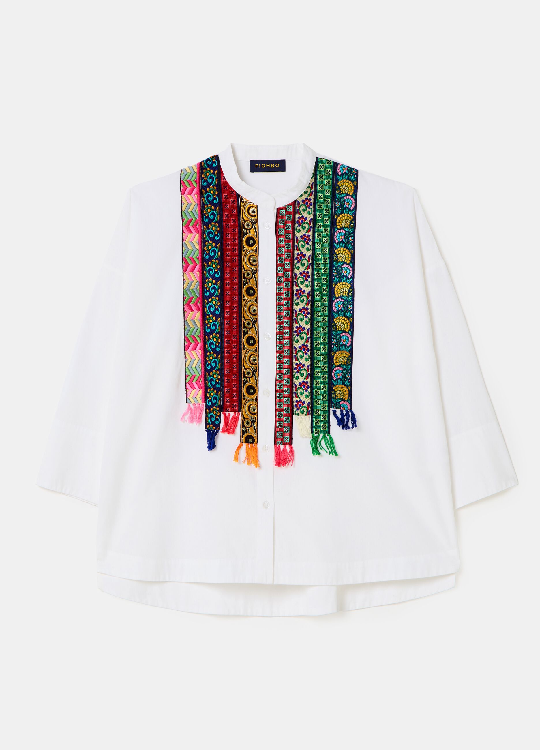 Blouse with ethnic embroidery and tassels_3