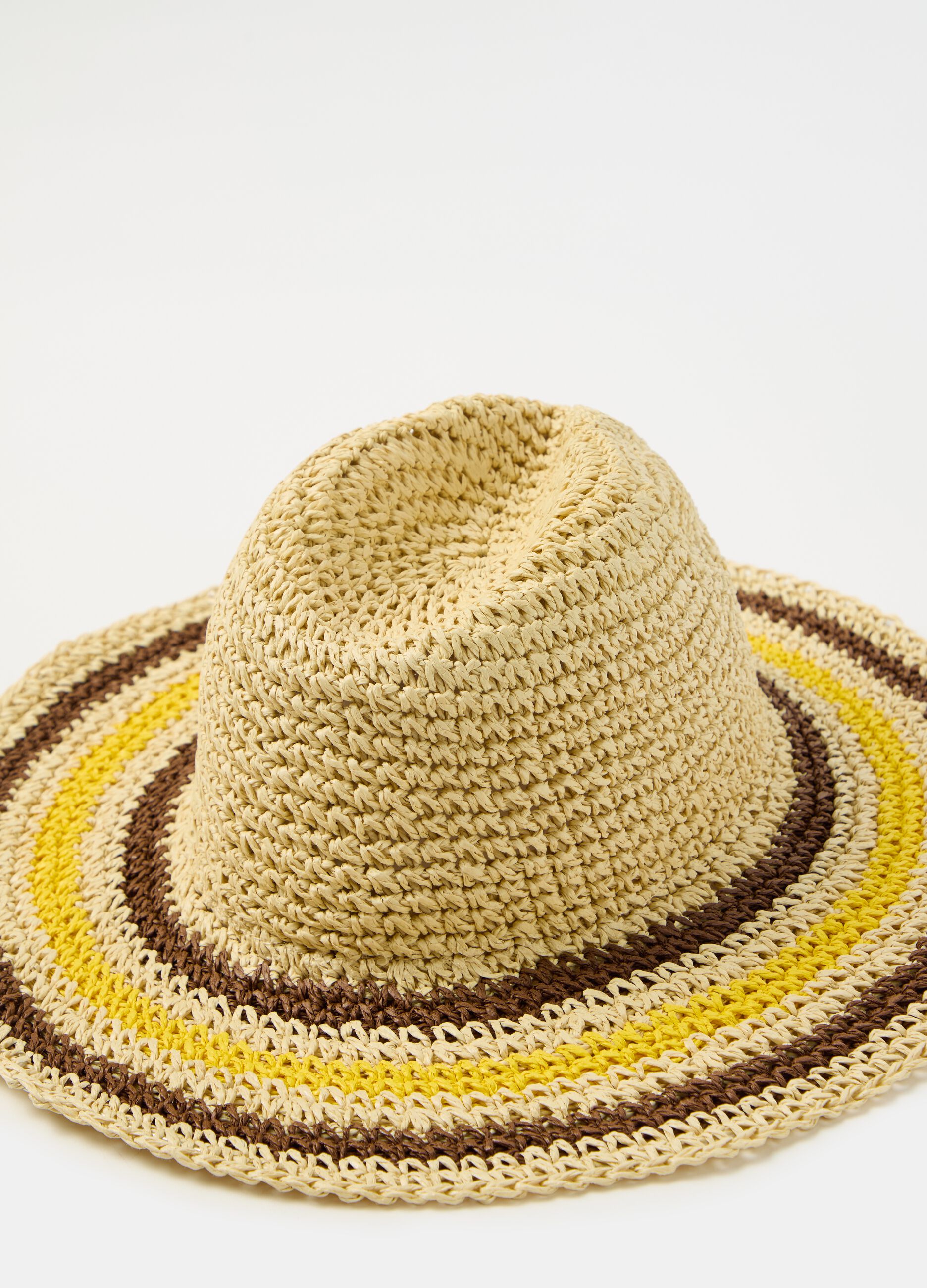 Straw hat with striped detail_2