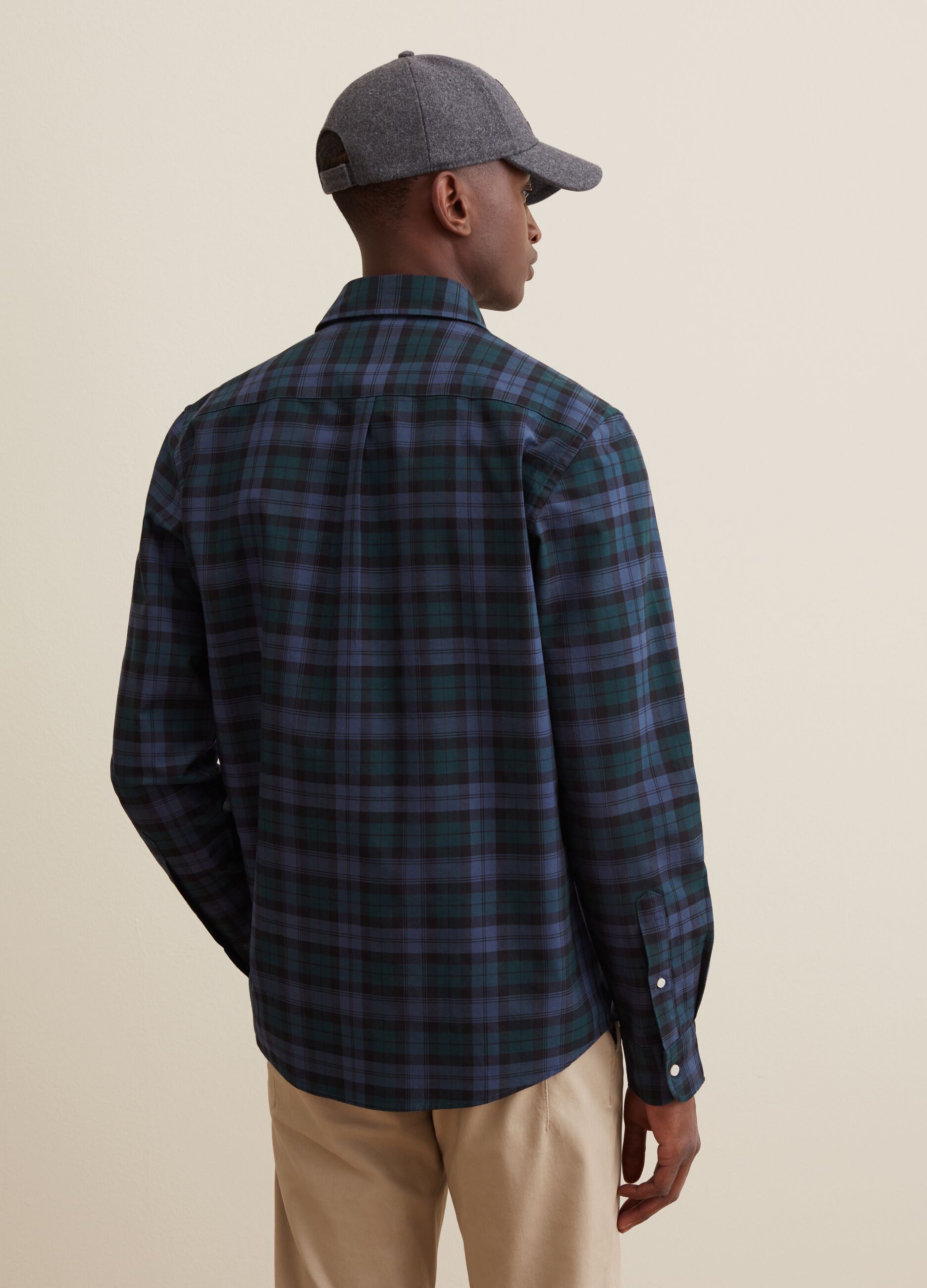 Oxford cotton shirt with check pattern_2