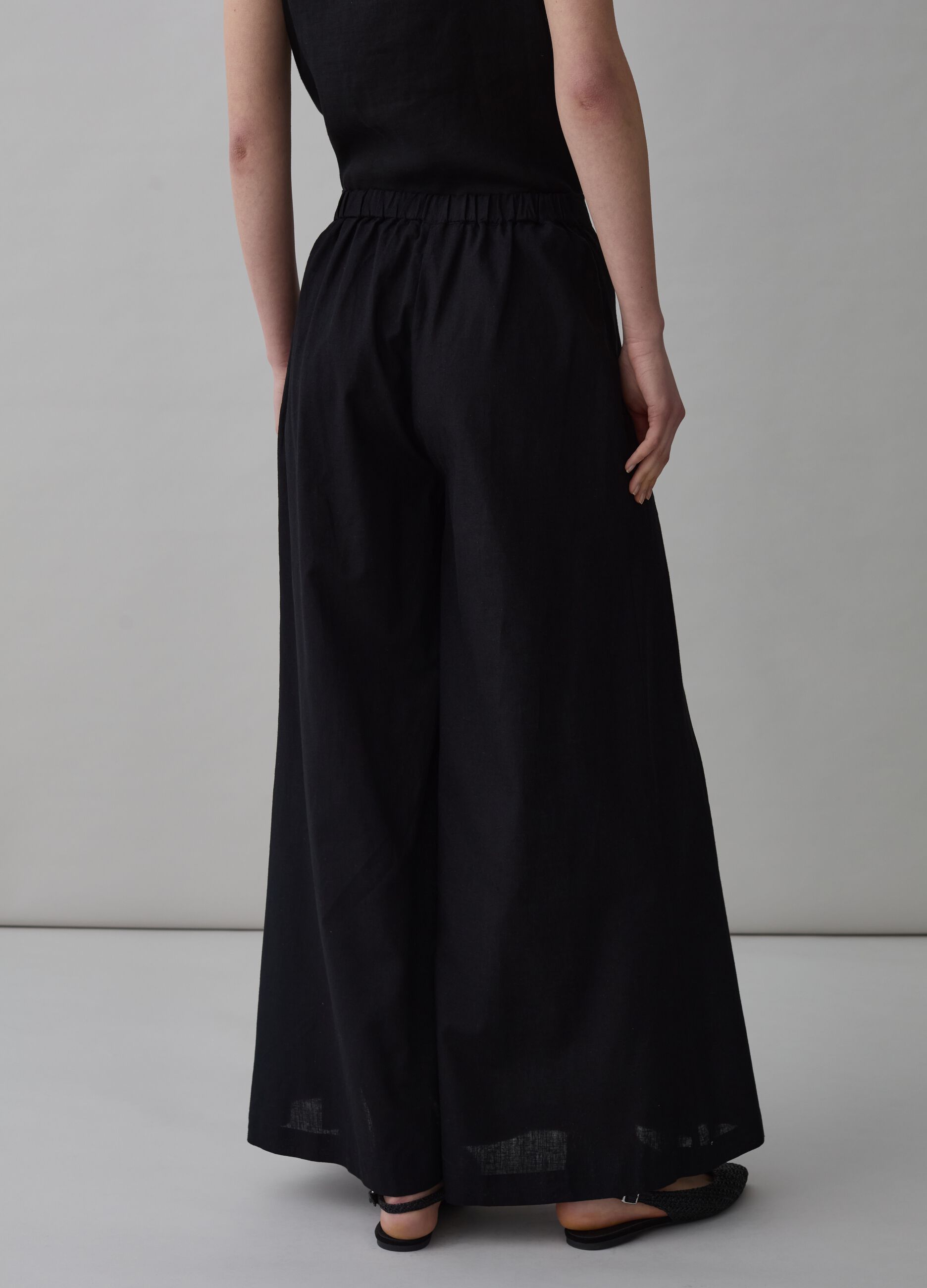 Flare-fit wide-leg trousers_2