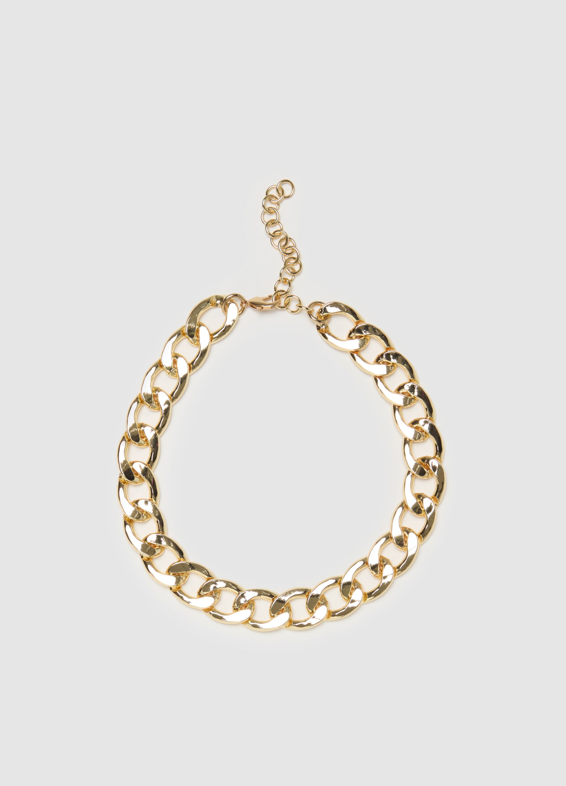 Chunky flat chain necklace