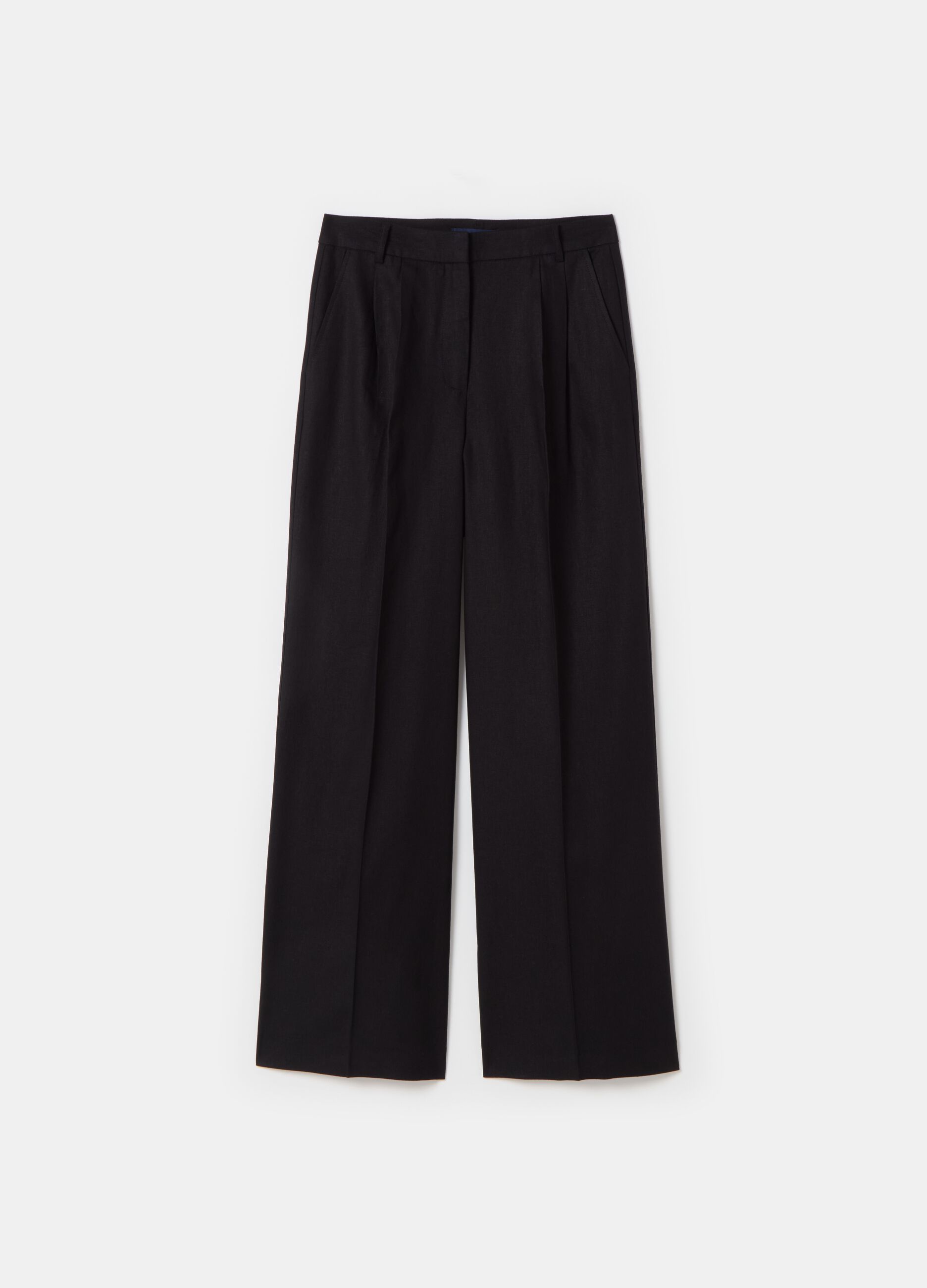 Contemporary wide-leg palazzo trousers