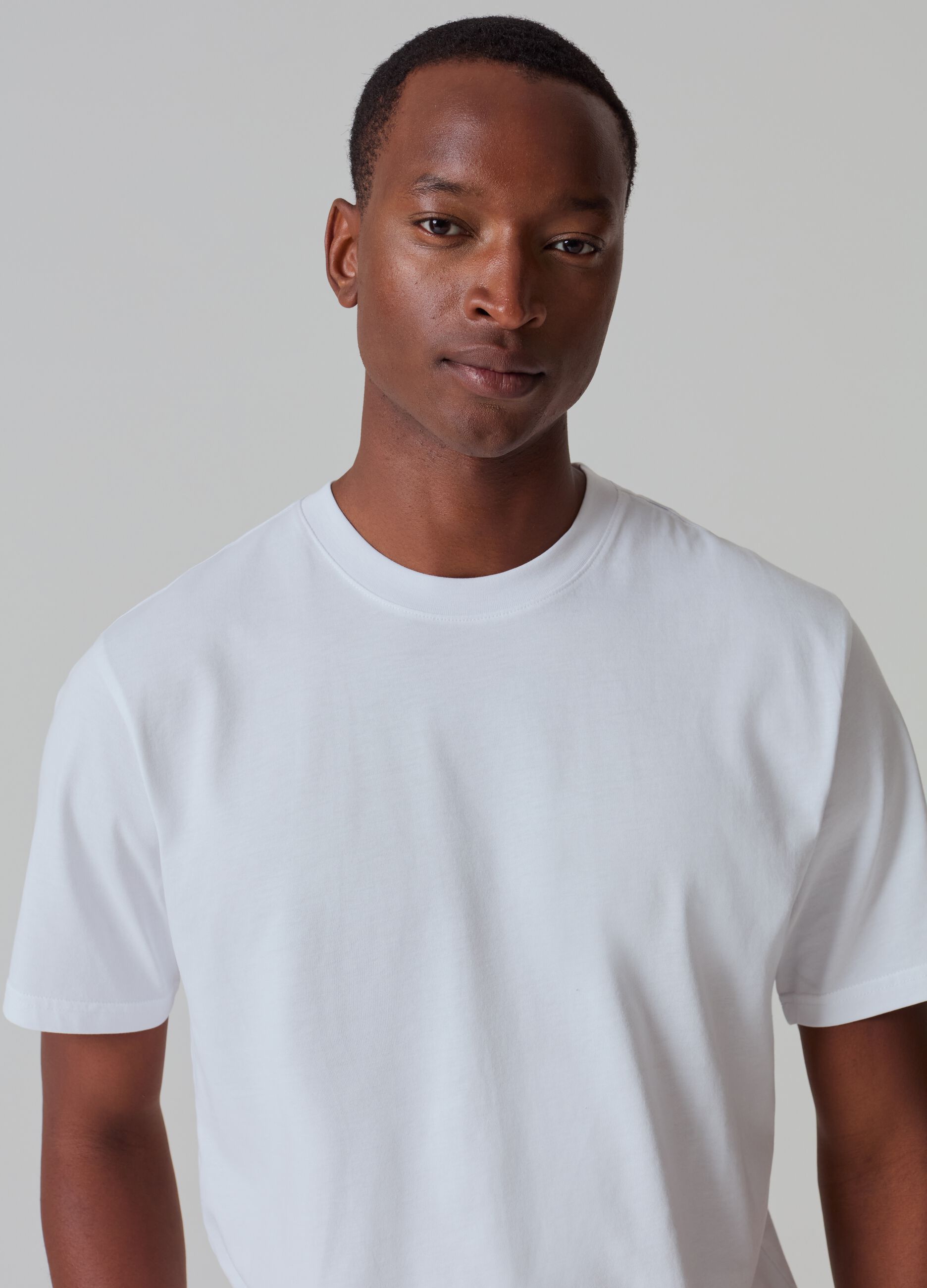 Supima cotton T-shirt with round neck_1