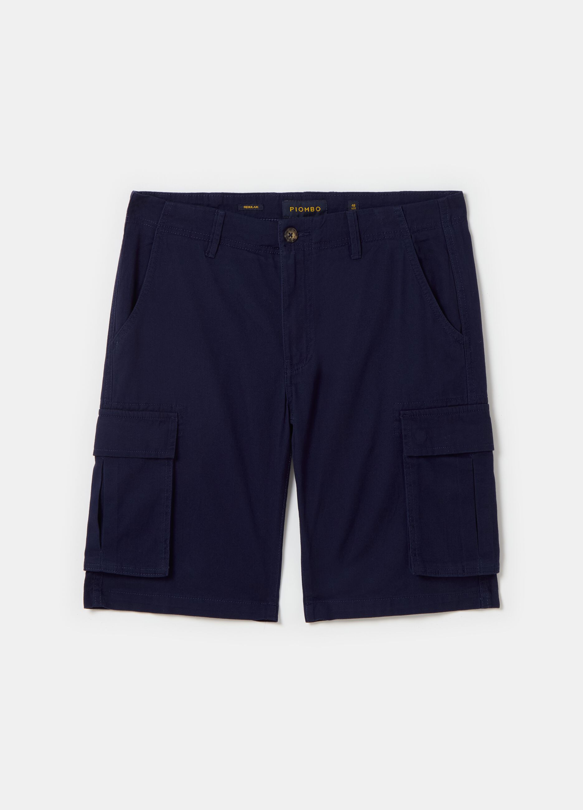 Cargo Bermuda shorts in cotton twill