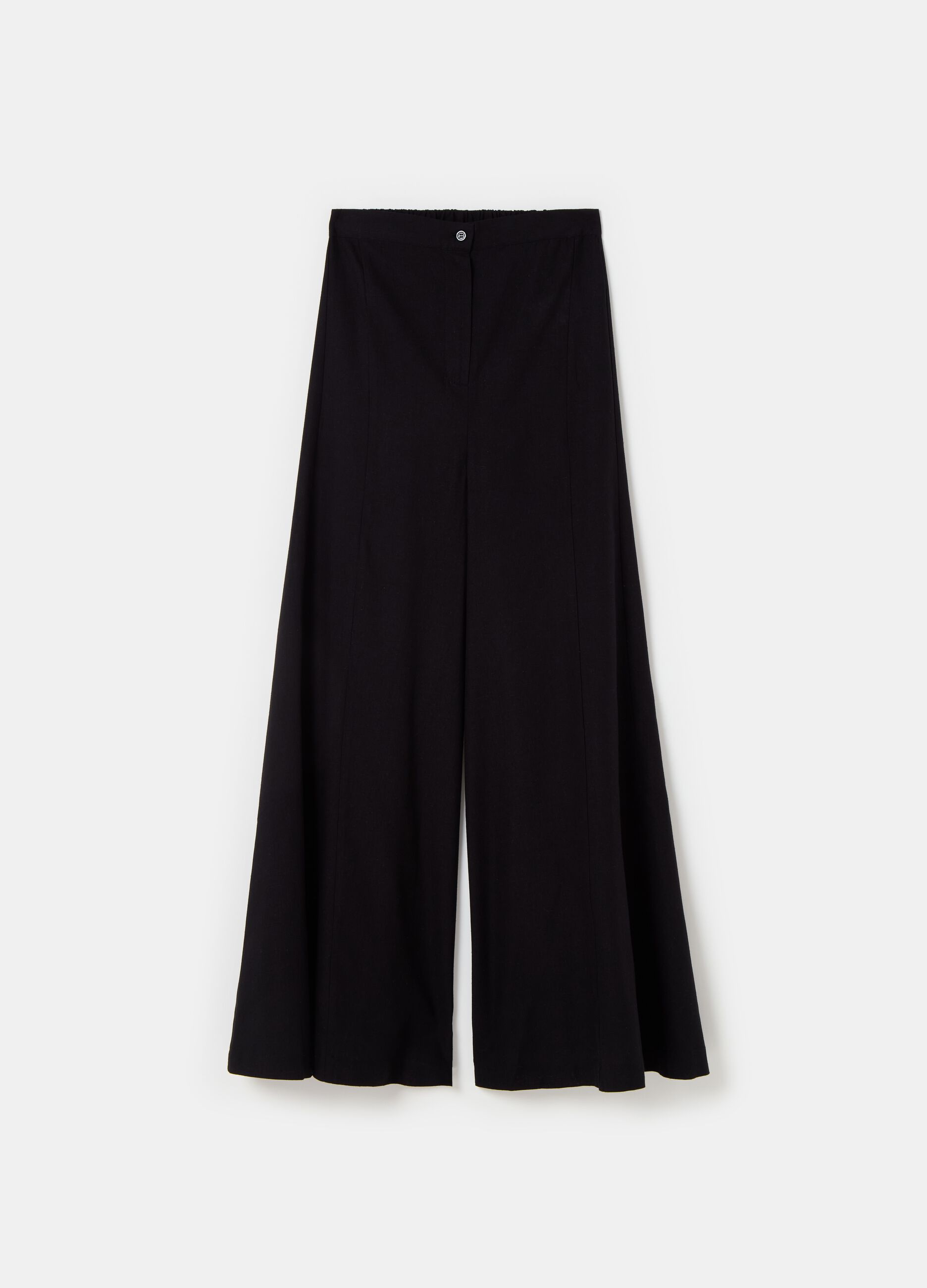 Flare-fit wide-leg trousers_3