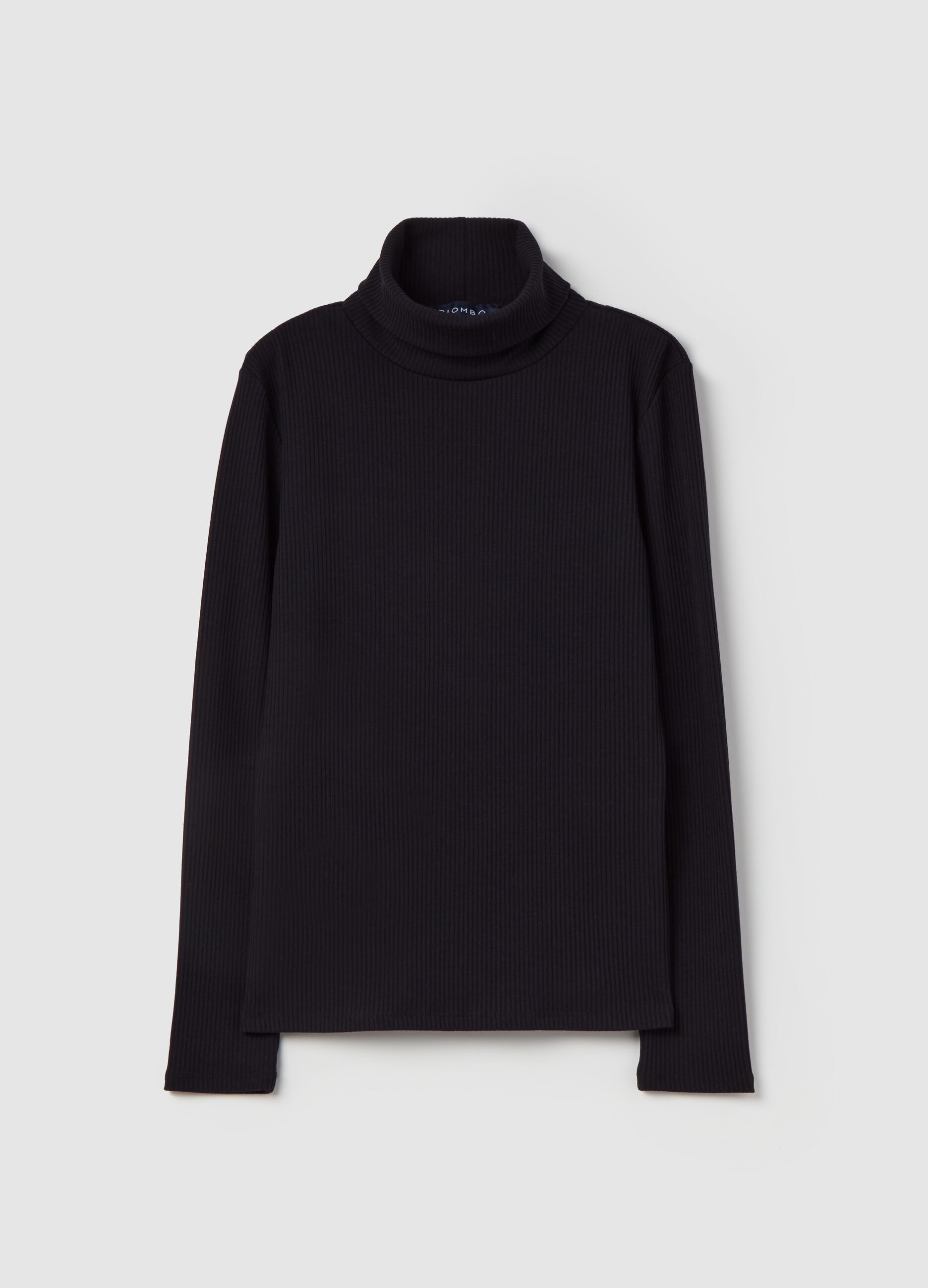 Contemporary flat-ribbed turtleneck pullover_0