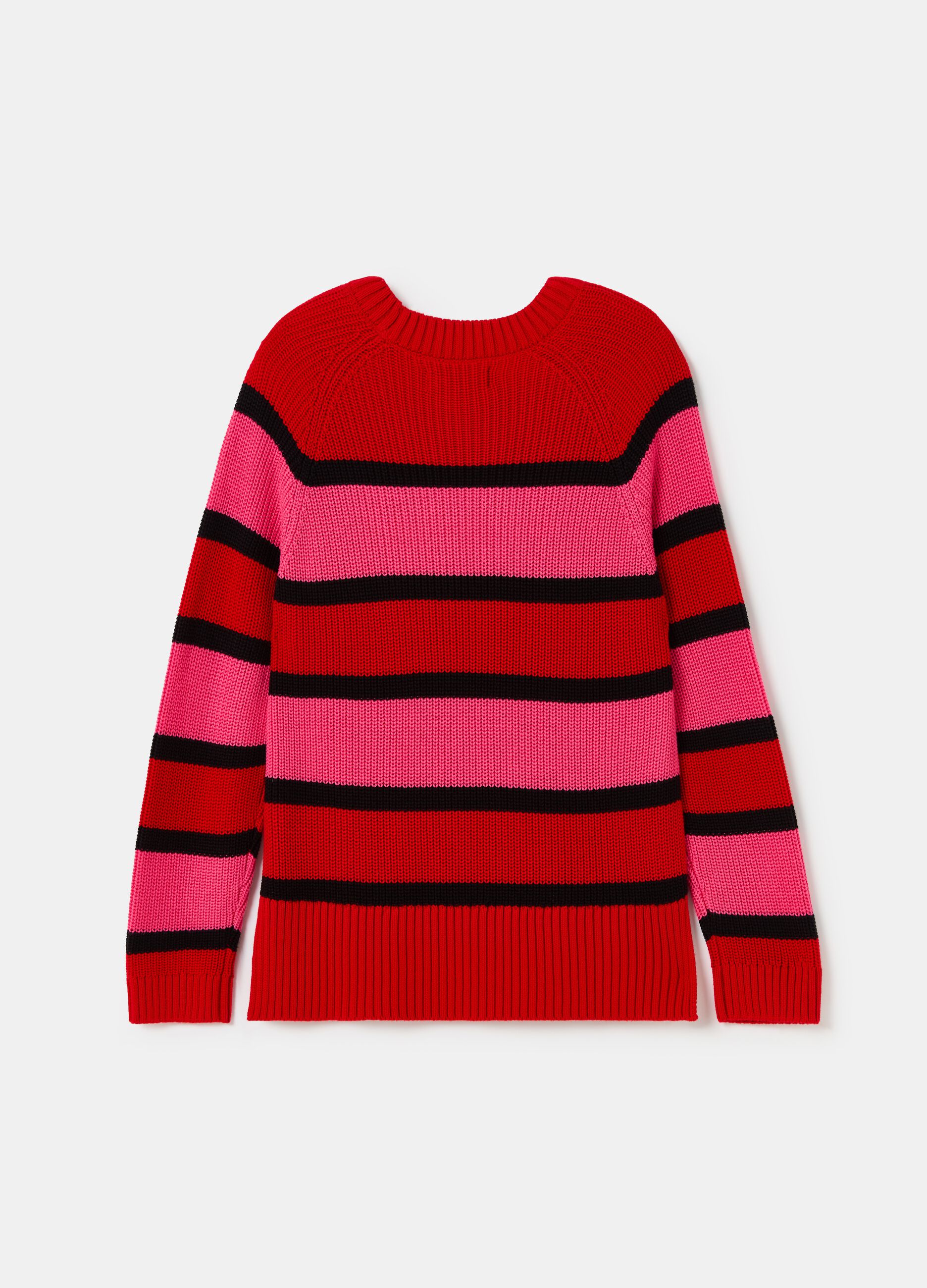 Striped pullover with raglan sleeves_4