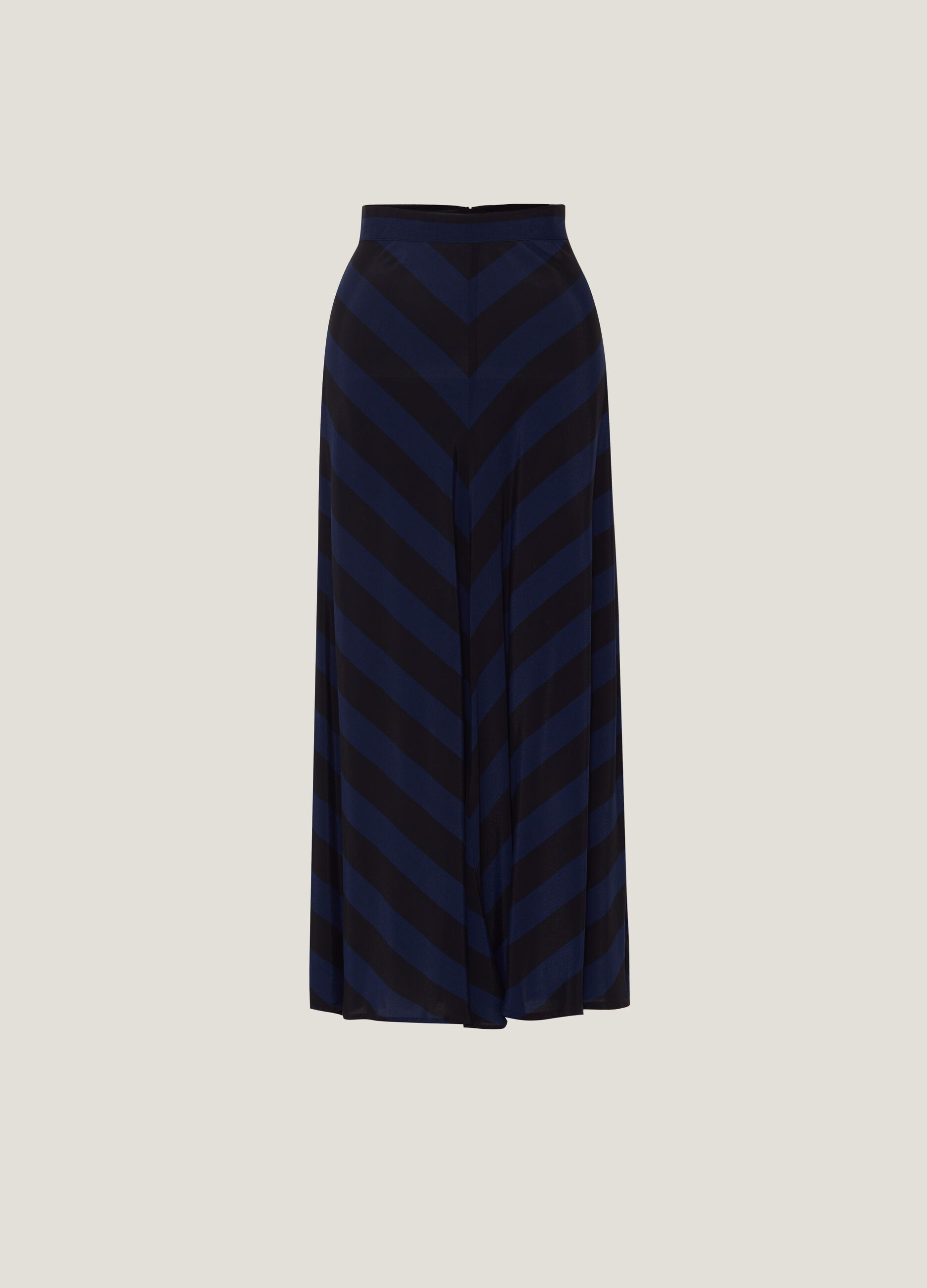 Satin viscose midi skirt with diagonal stripes_5