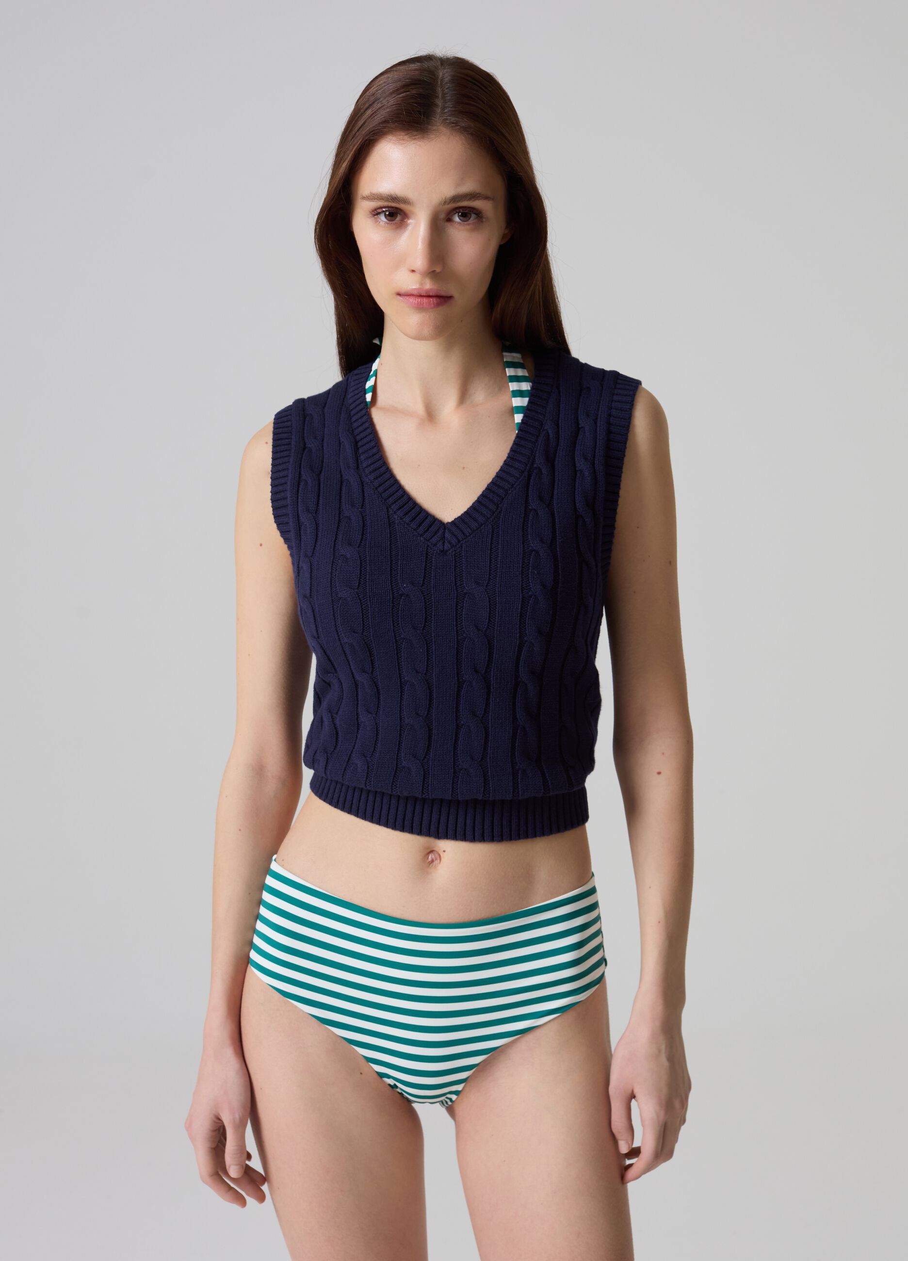 High-waist striped bikini bottoms_0