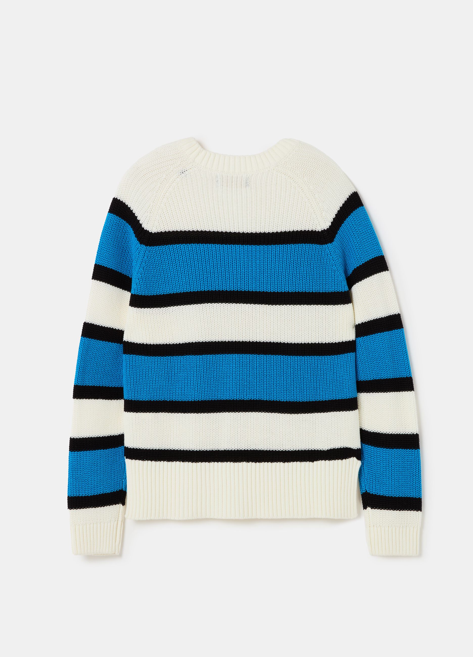 Striped pullover with raglan sleeves_4