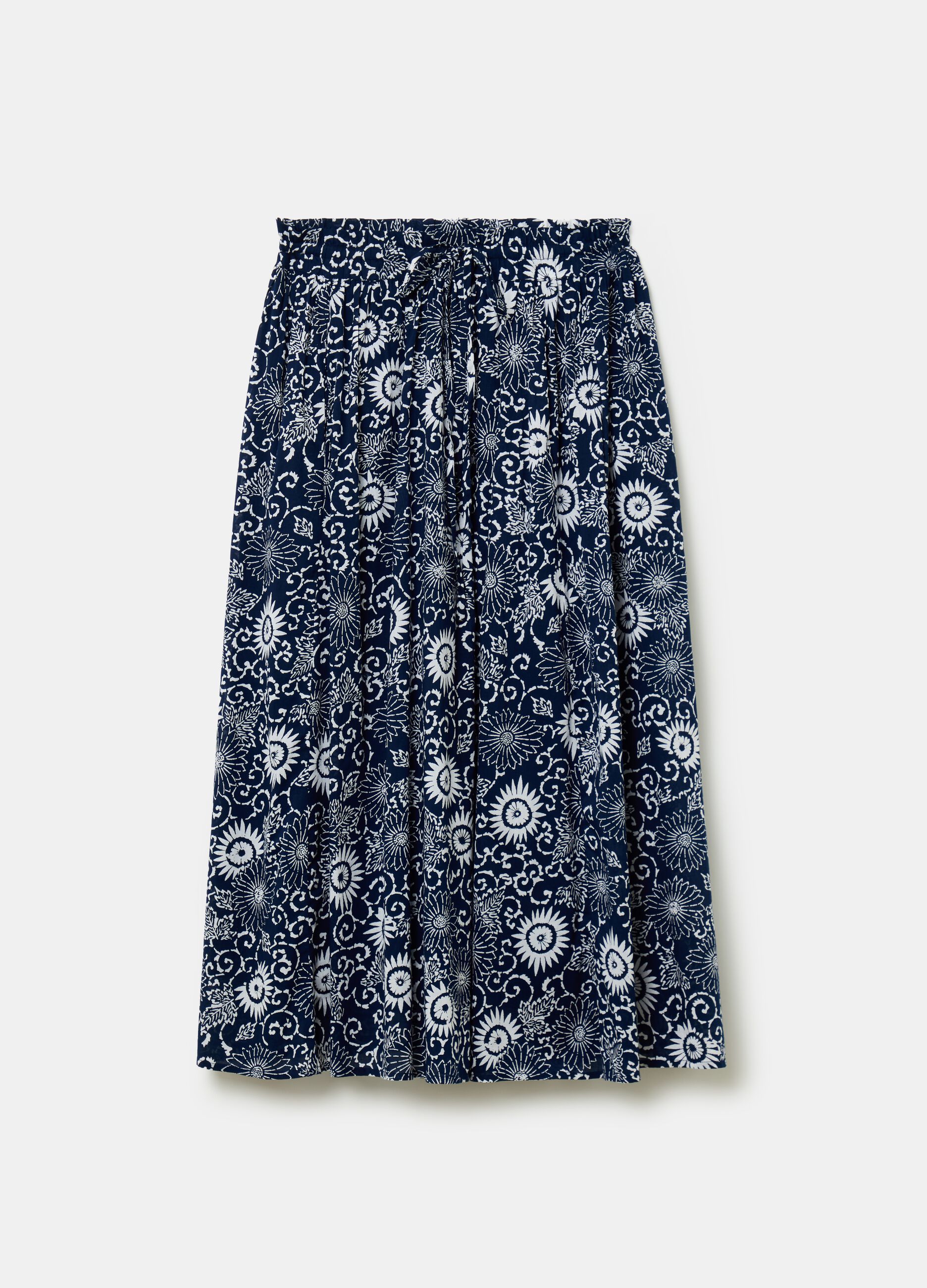 Full midi skirt with floral print_3
