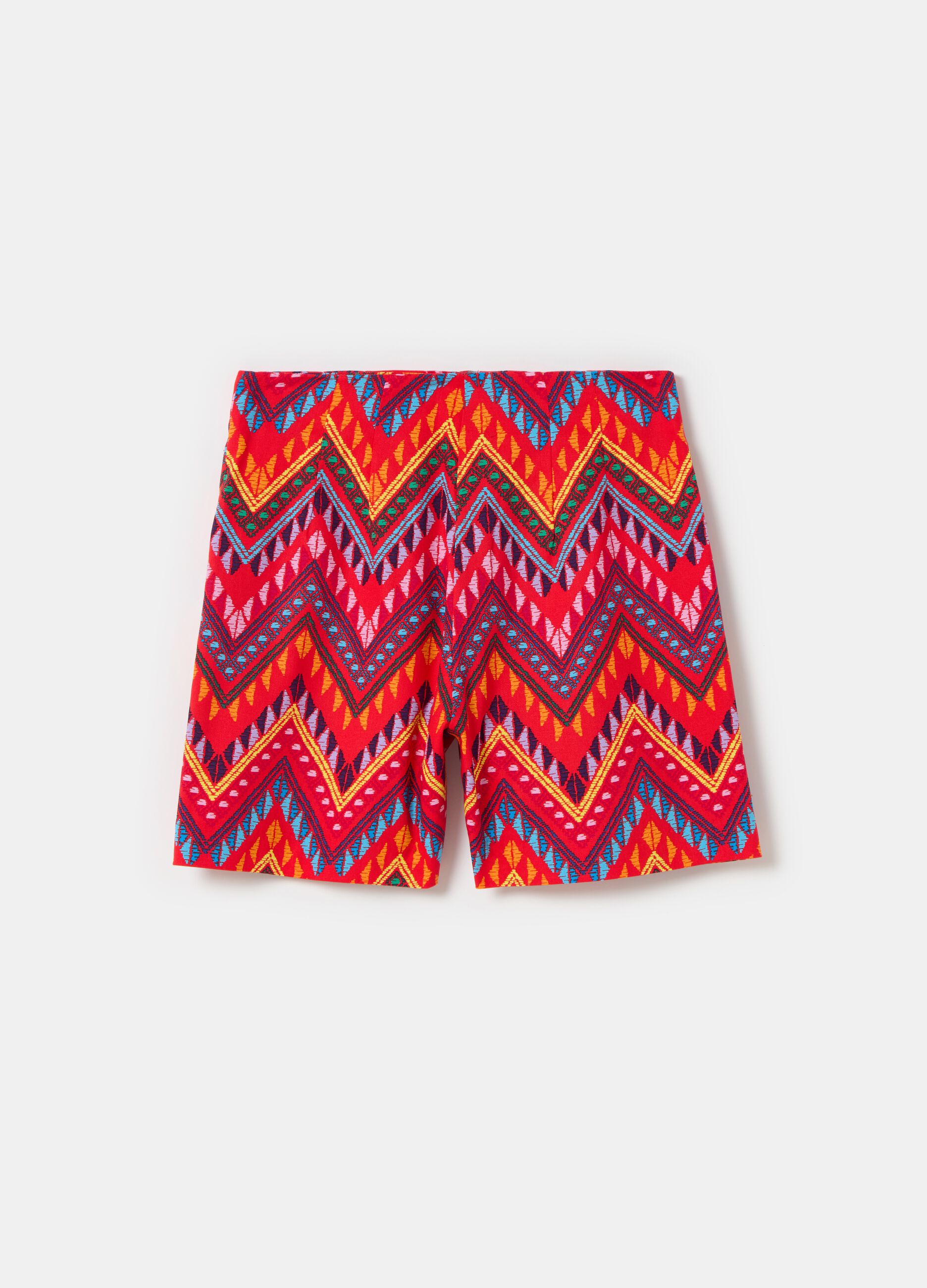 Shorts in multicoloured ethnic print_4